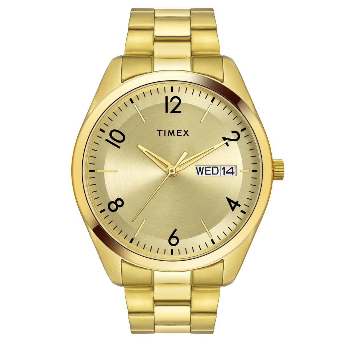 TIMEX Men Stainless Steel Champagne Round Analogue Brass Dial Watch- Twtg10403, Band Color-Gold (B0CJYCZMKF) Amazon Price History, Amazon Price Tracker