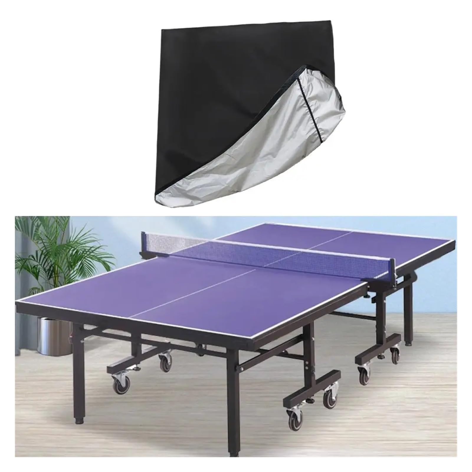 Abdeckplane für Tischtennisplatte Tennistisch-Abdeckung, wasserdicht, for Ping-Pong-Tische, Terrassen-Aufbewahrungsschutz