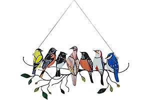 Vivid Birds on a Wire Decor