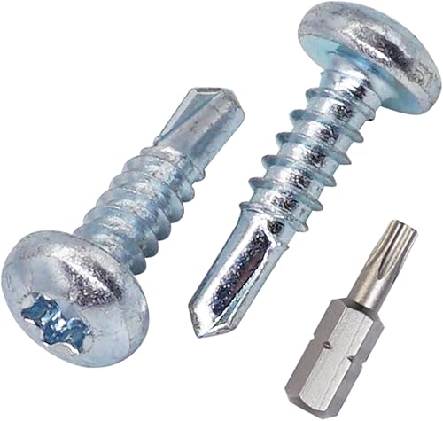 SKIR'CO (150 Stück) Selbstbohrende Schrauben 4,8 x 19 mm, Linsenkopf, DIN 7504 N