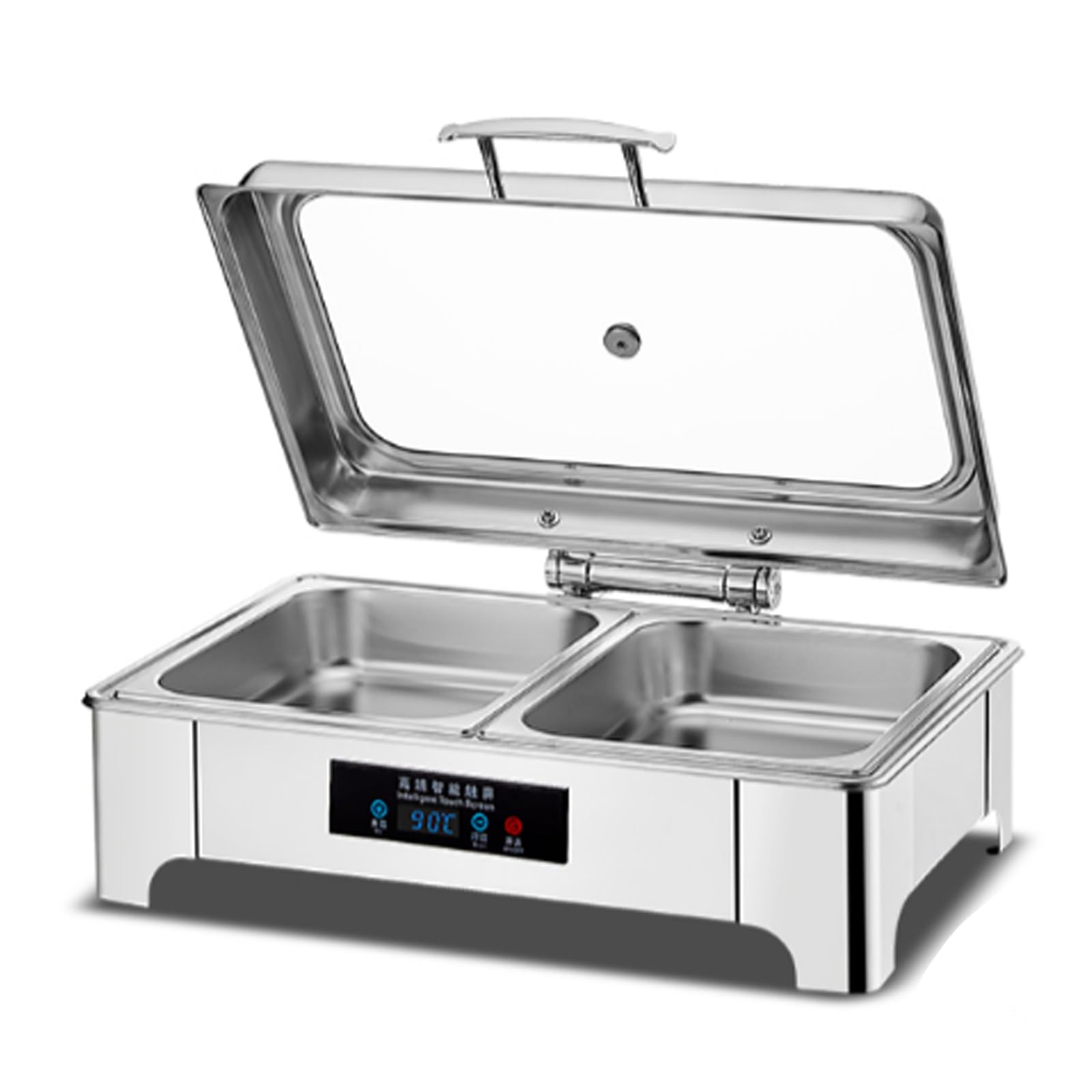 Chauffe plat électrique à induction avec plaque chauffante pour buffet 3 plats