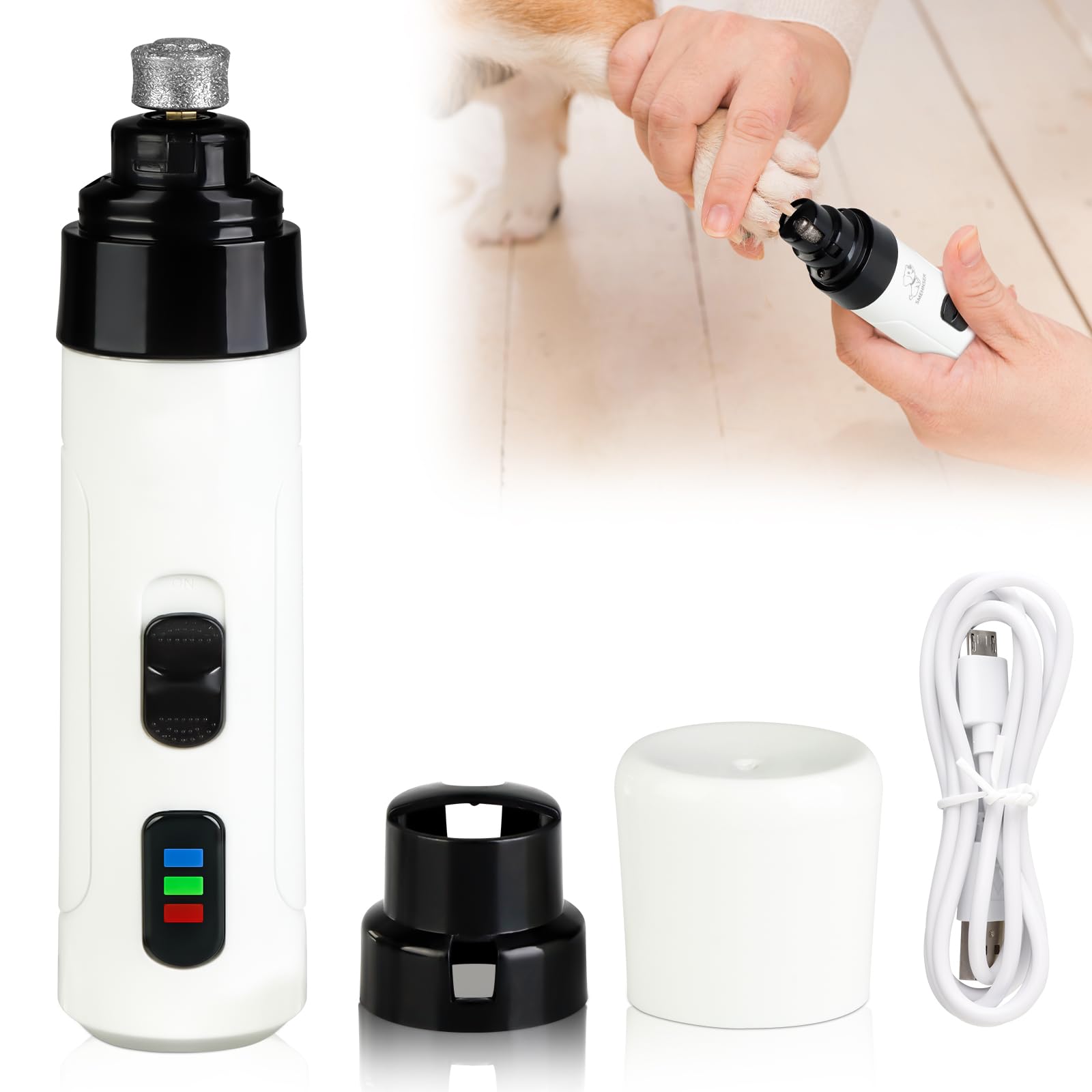 PTOSYAPE Silent Grind Pro For Dogs, Electric Nail Grinder For Dogs, Pet Nail Grinder, Silent Dog Nail Grinder, Silent Grind Pro Dog Nail Trimmer, Highly Effective Nail Polish For Cats And Dogs