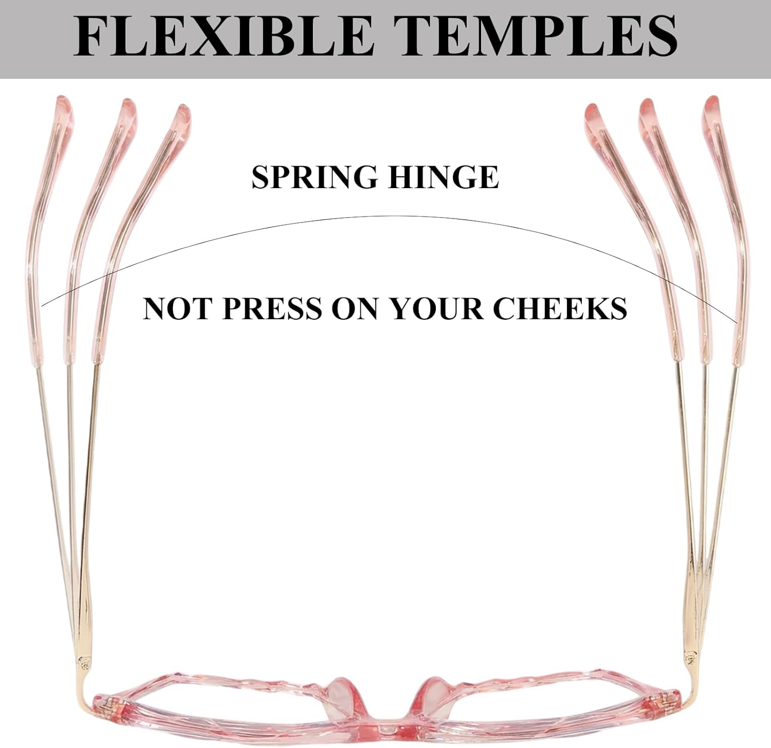 Stylish Square Blue Light Blocking Glasses for Women, Anti Eyestrain Blue Light Glasses for Computer Gaming Eyeglasses - Image 3