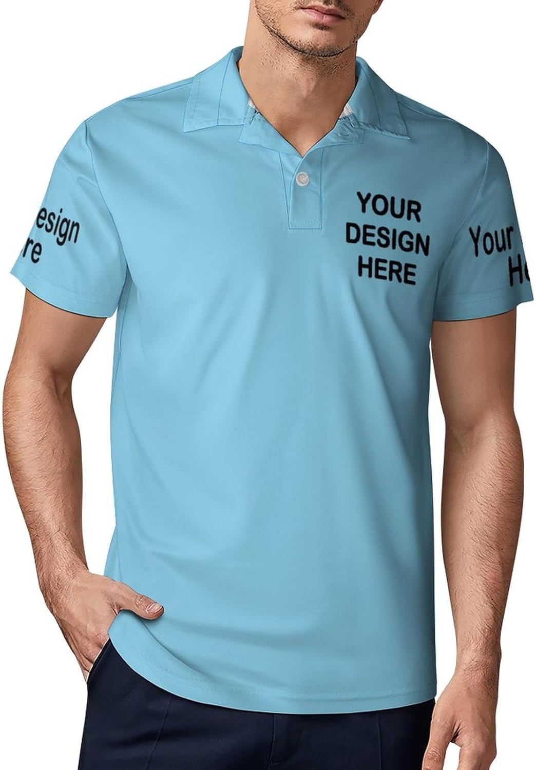 Custom Polo Shirts for Men Custom Personalized Text & Logo Golf Tees Work Shirt Custom Shirt Personalized Shirts