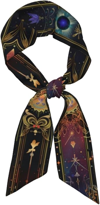 Head Scarf Hair Neck Scarves for Women Fashion Purse Bag Scarfs Handbags Silky Satin Headscarf Charms