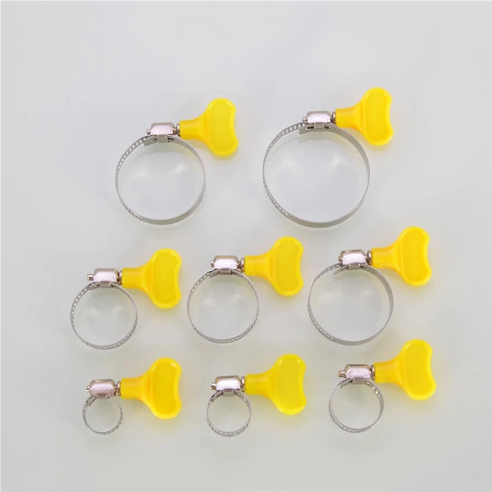 20 abrazaderas ajustables con mango for tuberías de agua de 1/2", 3/4" y 1", tuberías de gas, mangueras de gel de sílice y desagües de lavadora.(18mm-32mm)