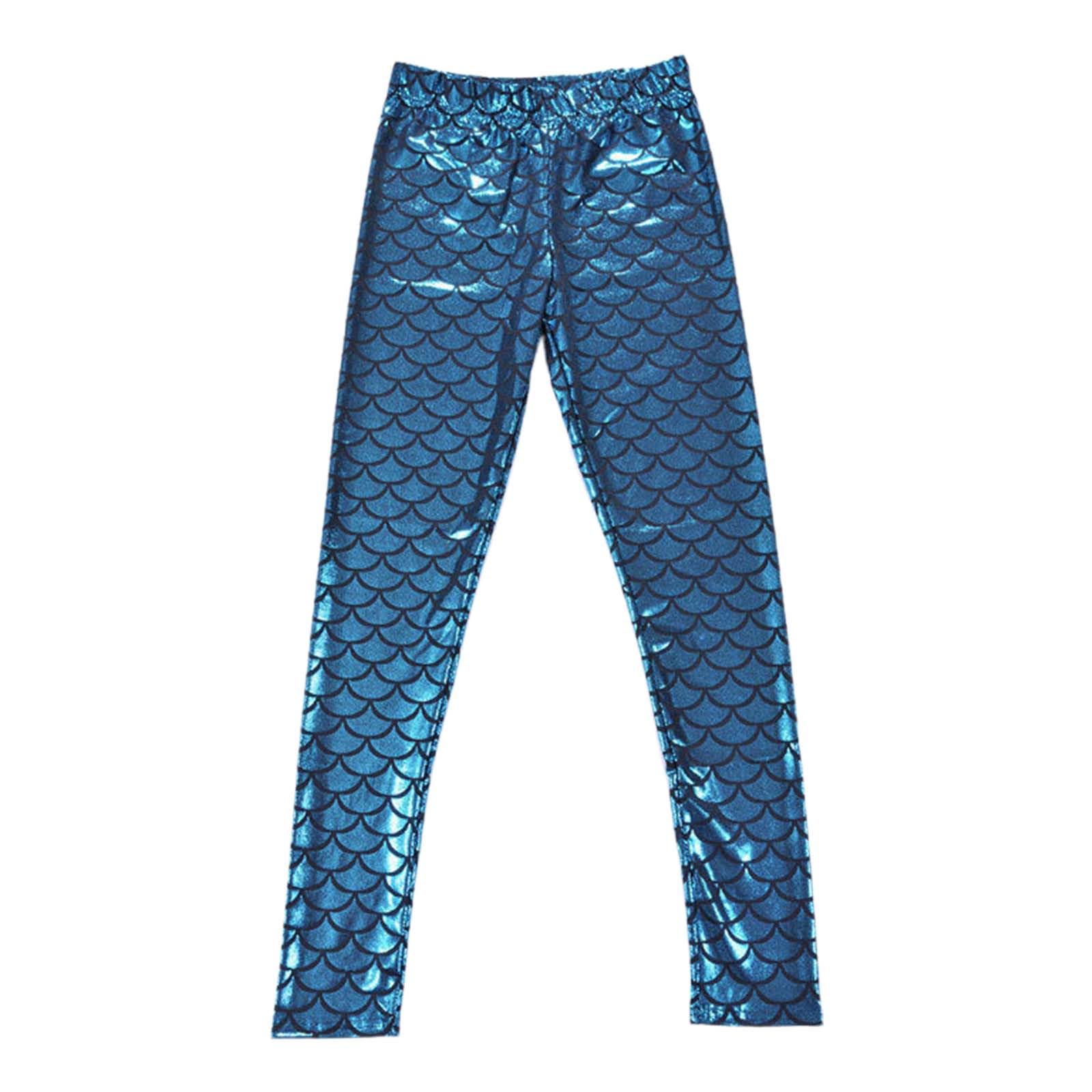 Generisch Bunte Leggings Damen MeerjungfrauLeggings Push Up Legging Meerjungfrauhose Meer-Jungfrau Fischschuppen Bedruckte MeerjungfrauKostüm Sport High Waist Leggins Leggings Damen Bunt