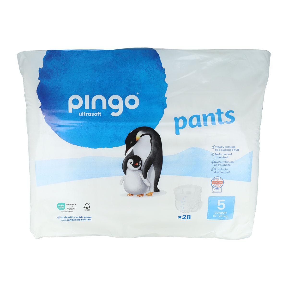 Pingo Swiss Bio Pants Nr.5 Junior 12-25 Kg - Die CO² neutrale Premiumwindel (28 ks)