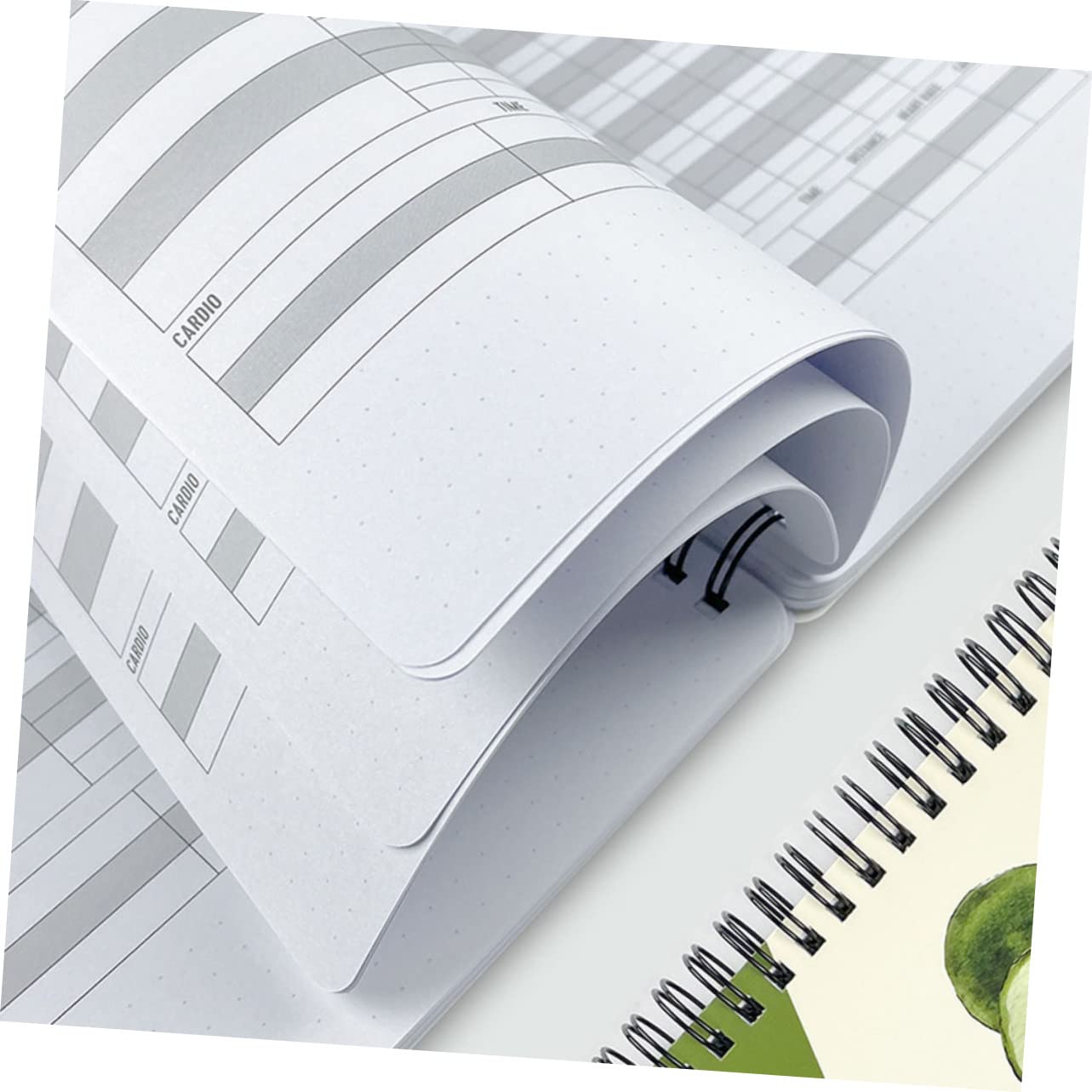 HOMSFOU 3 Piezas Cuaderno de Planificación Fitness con Agenda de Ejercicios y Notepad para Entrenamientos y Gestión de Salud para Estudiantes y Profesionales Compacto y