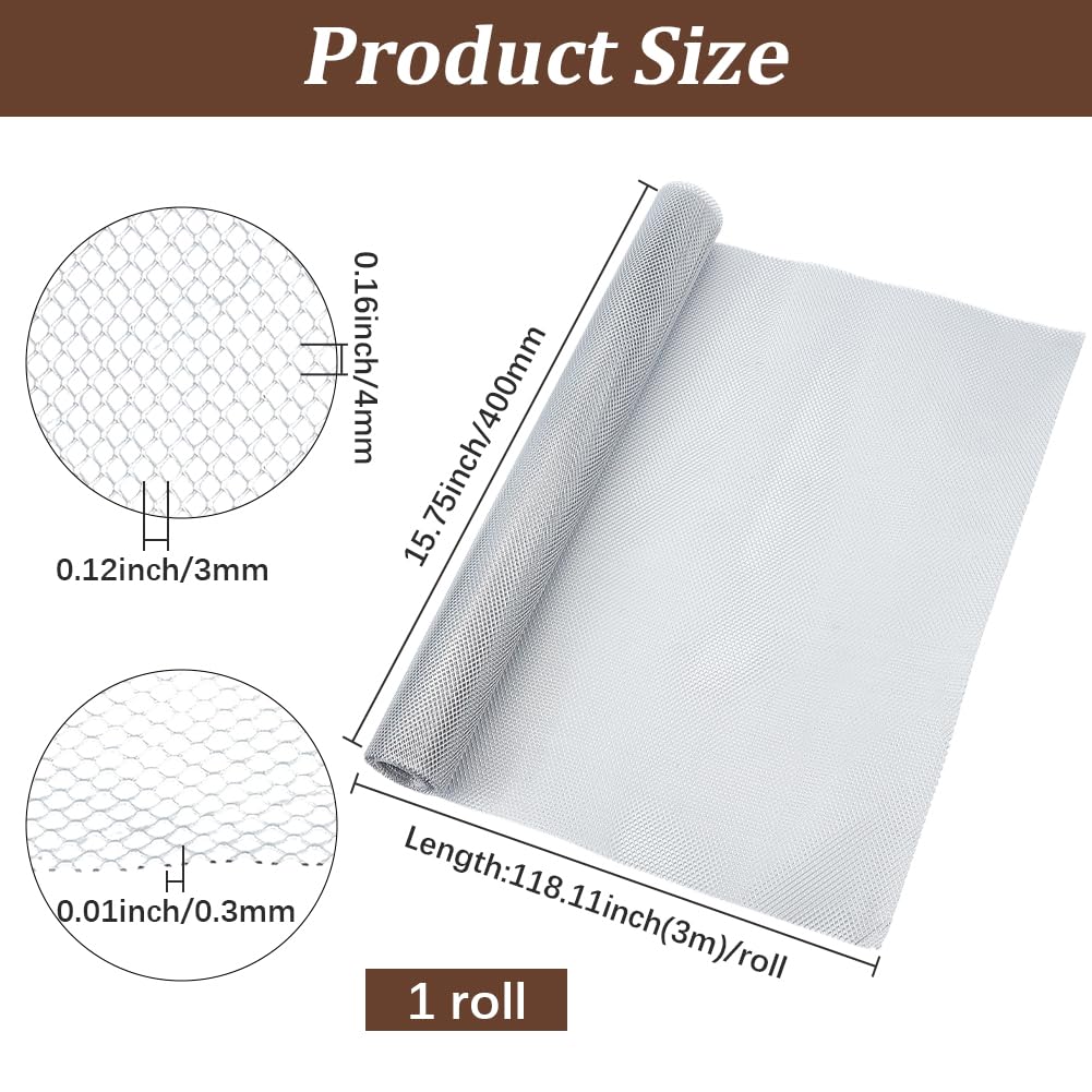 GORGECRAFT 3 m X 40cm Aluminium Drahtgeweberolle Für Skulpturen – Robuste Ausführung – Maschenweite 3x4mm – Feinmaschengewebe Für DIY Kunsthandwerk Tonarbeiten Schmuckherstellung Und Heimdekoration