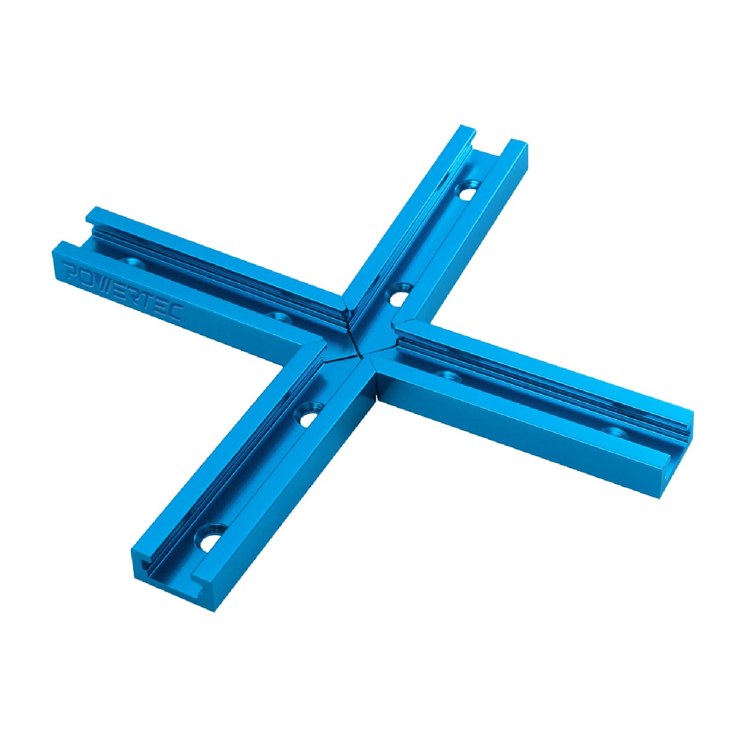 POWERTEC 71609V 3" T-Track Intersection Kit with Predrilled Mounting Holes, for Universal T Track, T Track Accessories for Woodworking Jigs and Fixtures