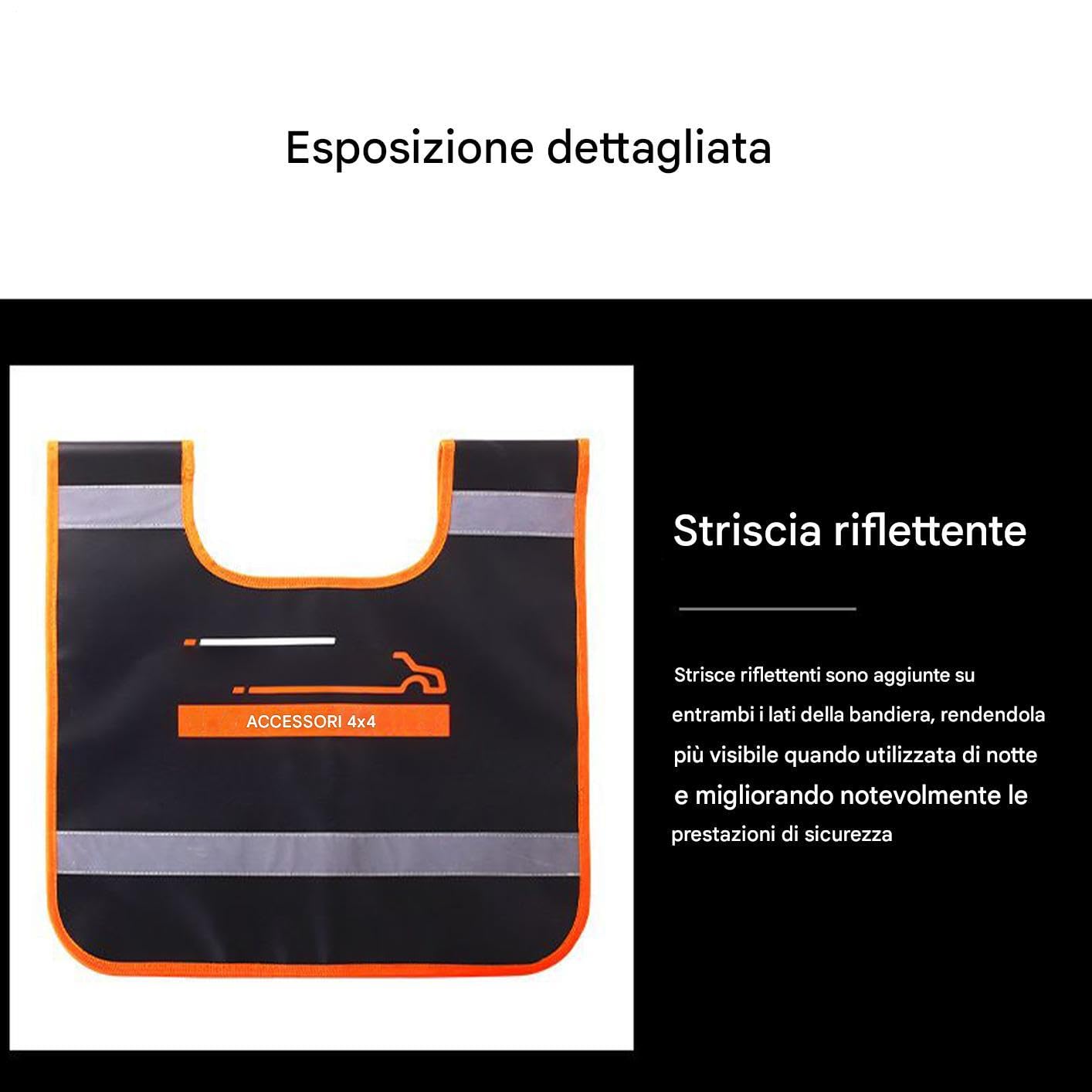 Bandera de Camión Anti-Rebote, Impermeable, Advertencia Alta Visibilidad | Bandera Reflectante Advertencia Señal Advertencia Impermeable Para Cuerda Remolque Camión Tráiler Autocaravana Coche