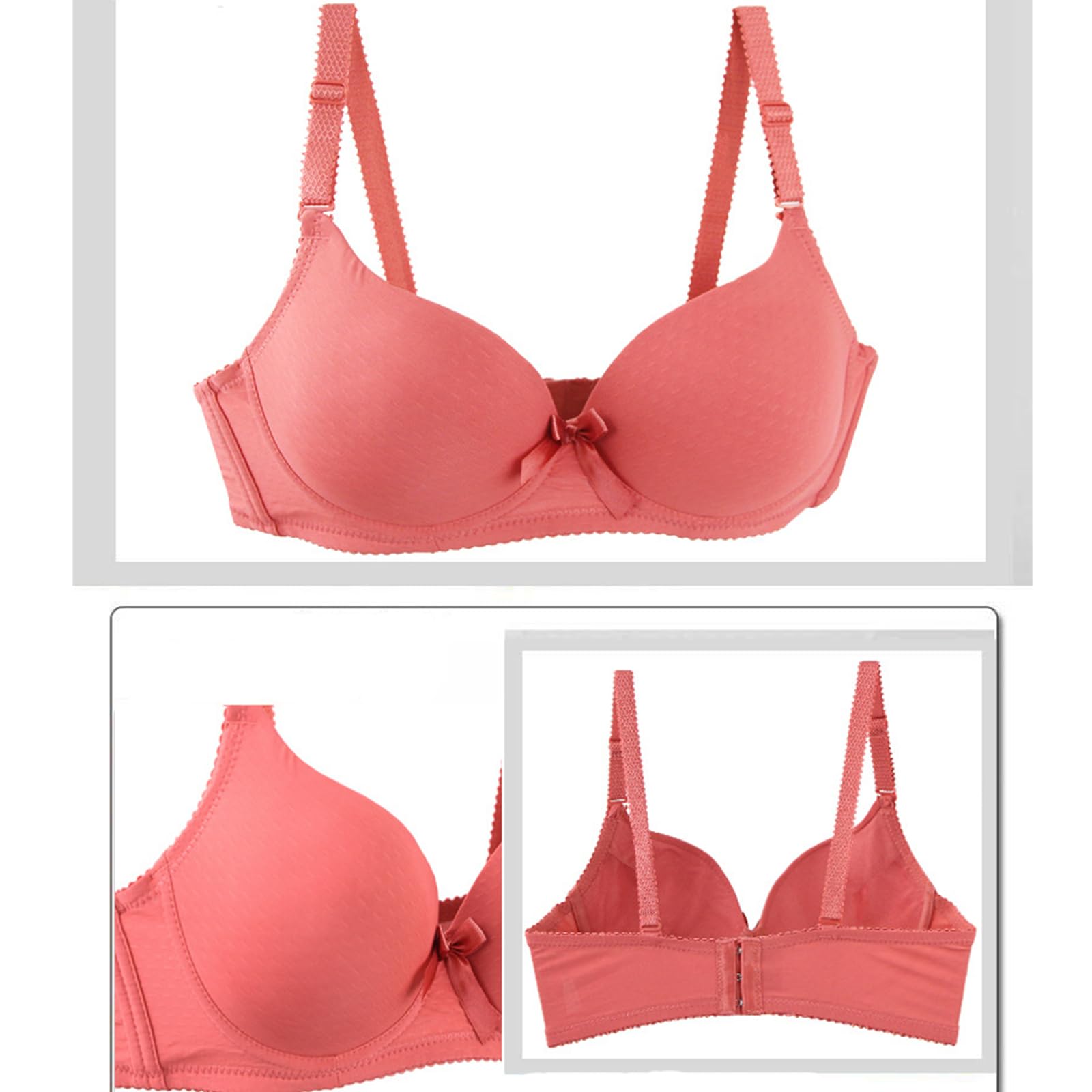 Damen Nahtloser Push-up-BH Glättender Komfort Leicht gepolsterte T-Shirt-BHS für Frauen Fügen Sie eine Körbchen hinzu