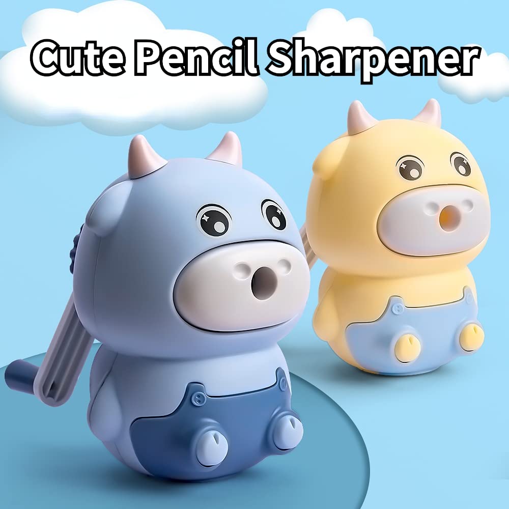 Manual Pencil Sharpener - Cute Pencil Sharpener With Pencil Saver Suitable For Colored Pencils(6-8mm), Kawaii Adorable For Pupil Students/Primary School/Classroom Back To School (Red-Rocket