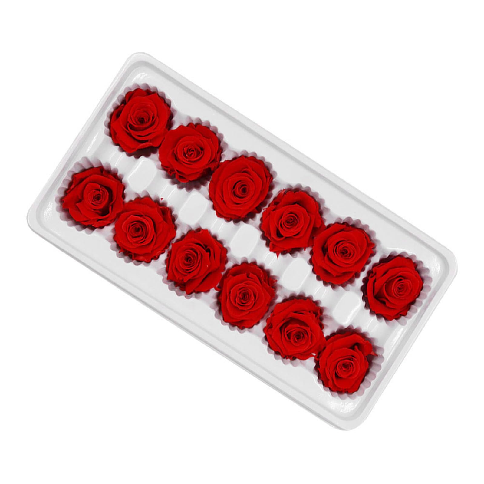 Rosas rojas eternas LALADEFIEE de 3-4 cm para crear una decoración romántica en bodas