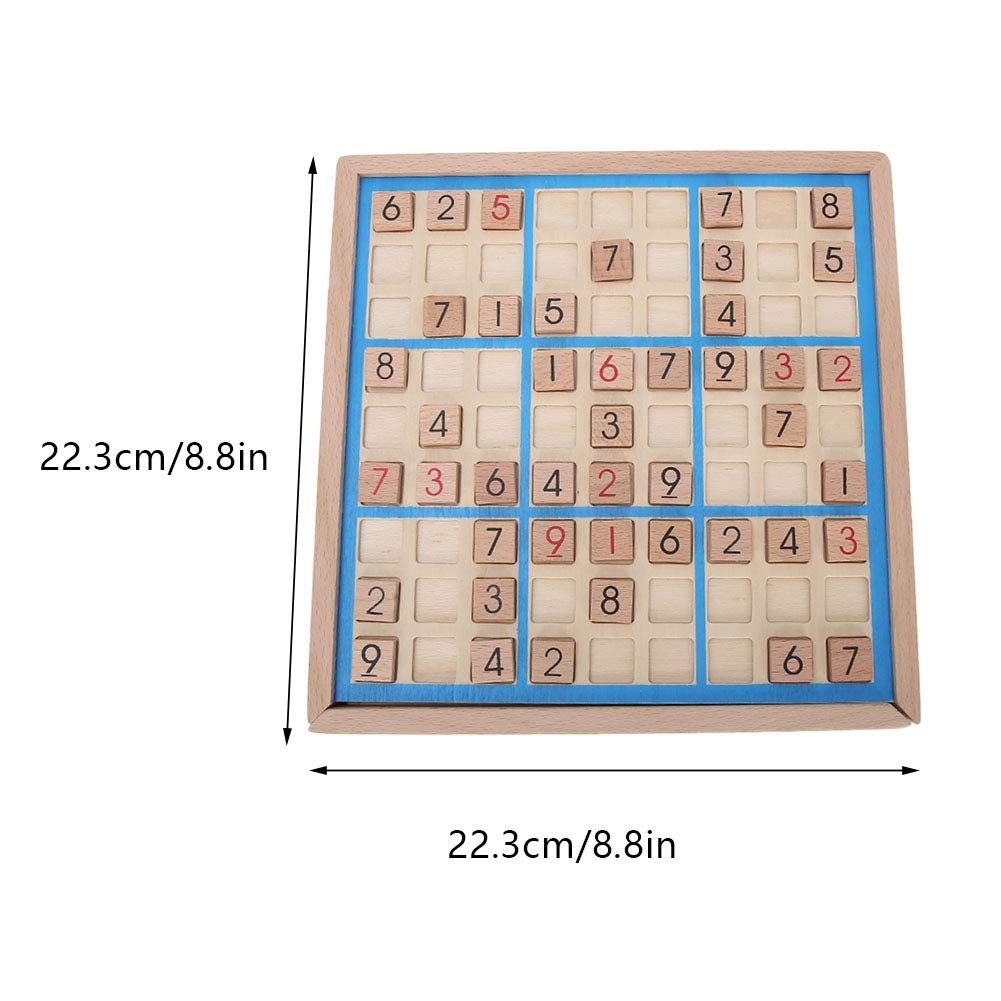 Garosa Juego de Mesa Sudoku de Madera con cajón y 81 Bloques de Madera Digitales para niños o Adultos, Rompecabezas de matemáticas, Juguetes educativos de Escritorio