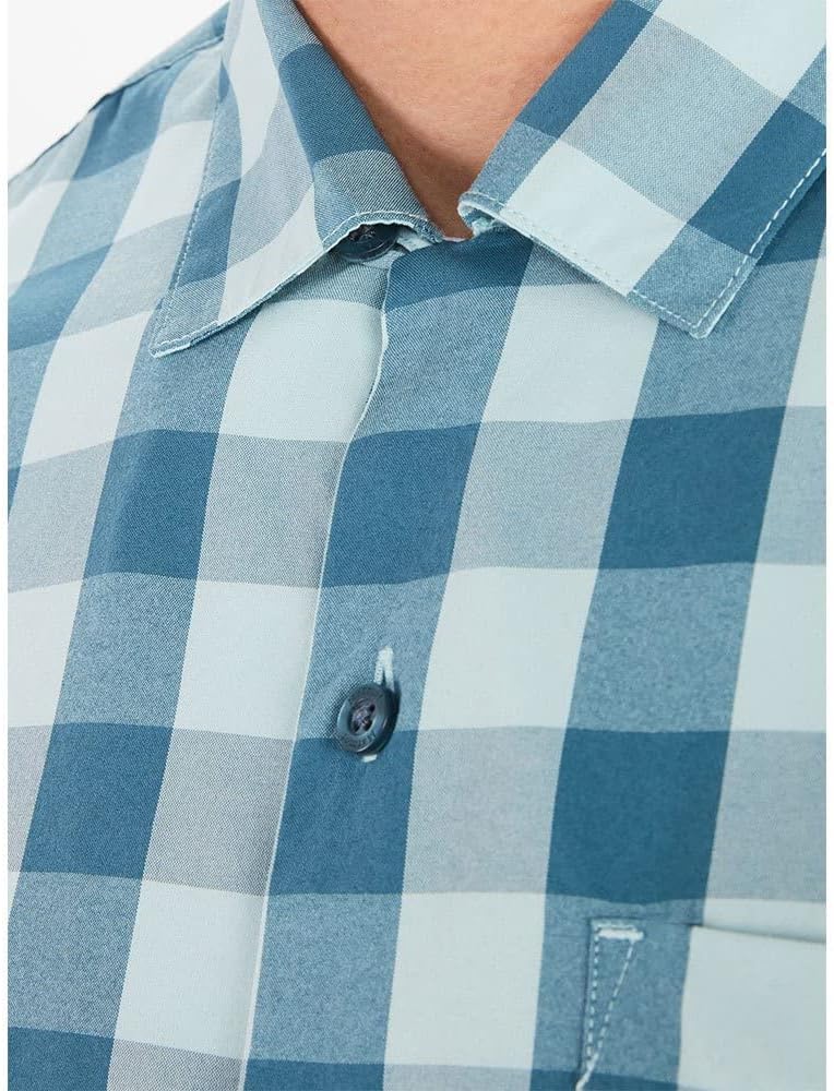 MARMOT Muir Camp Novelty Short Sleeve Cloud Blue/Dusty Teal LG