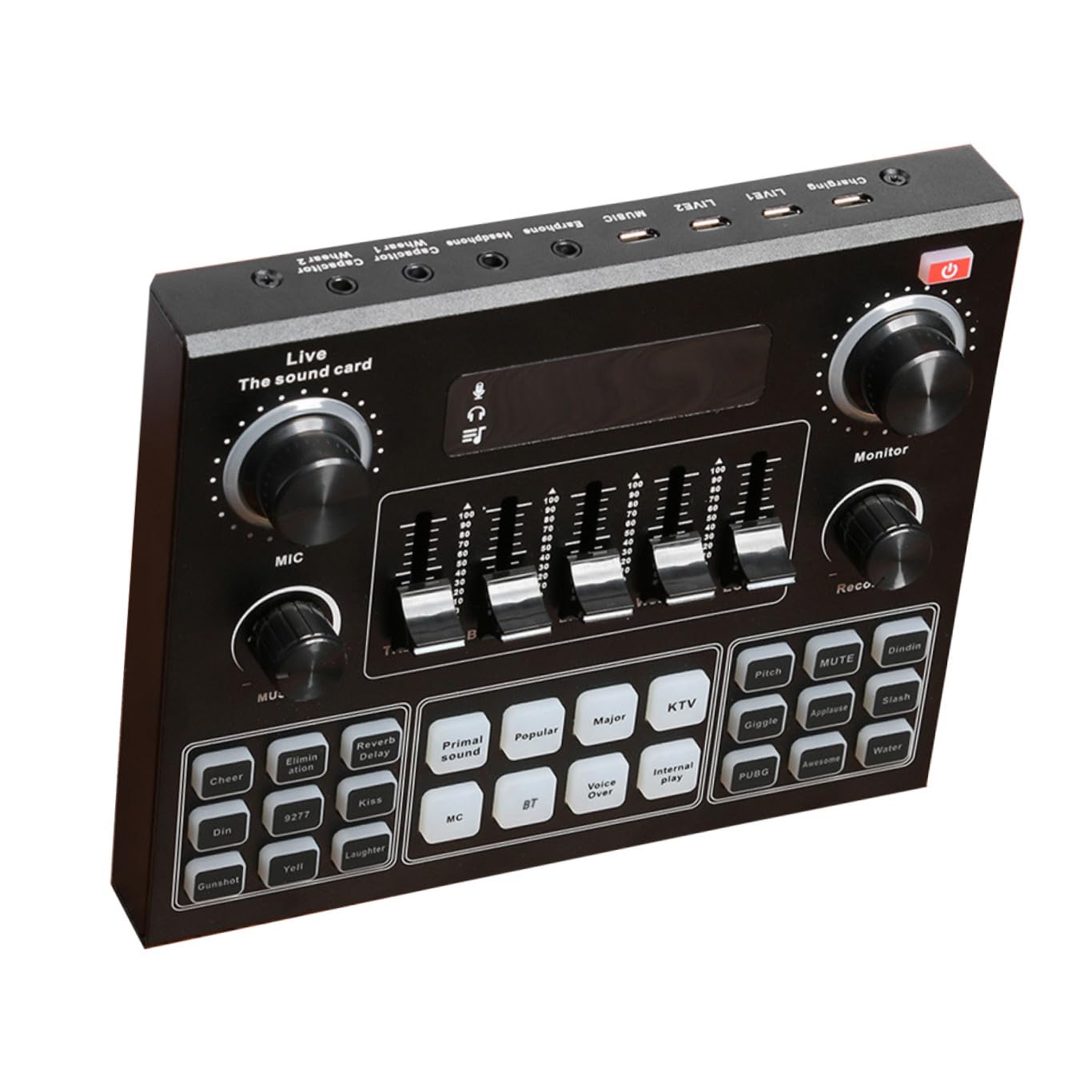 Abaodam Carte Externe Pour Mobile Et Pc Enregistrement Audio Direct Avec Effets Spéciaux Et Mixeur Intégré Idéale Pour Streaming Direct Et Événements Ligne