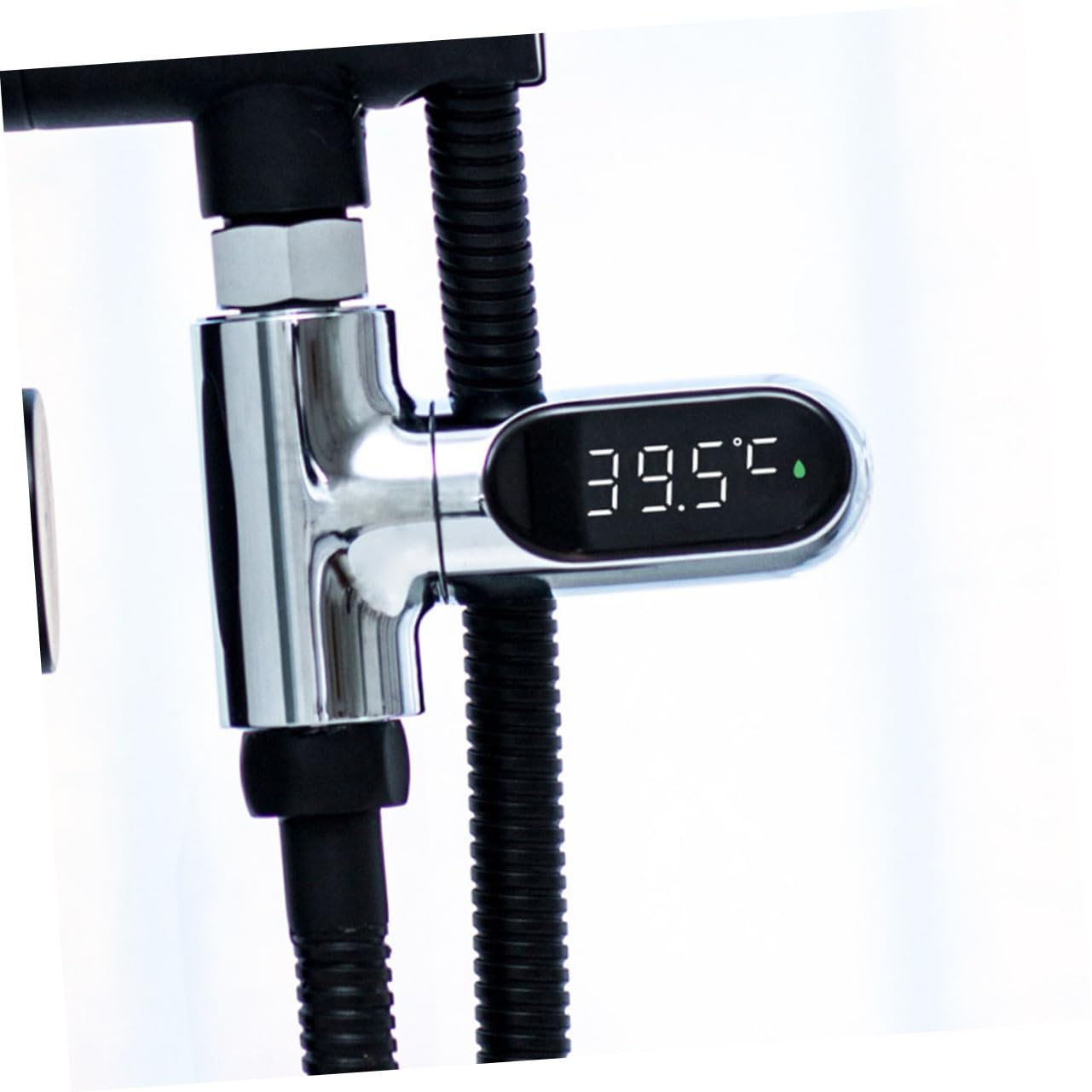 Medidor de Temperatura del Agua para Ñiño, Termómetro Ducha Digital Pantalla Led, Sensor Precisión 5-85℃, Resistente Agua, Plateado, Uso en Bañera y Baño Seguro