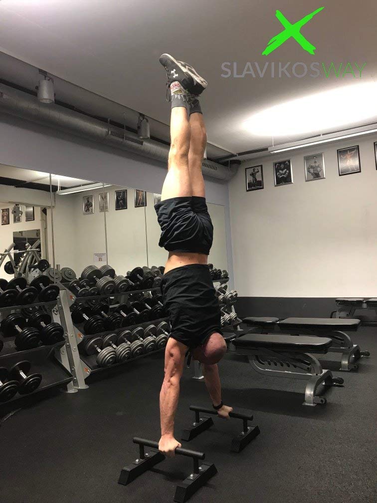 X-Parts Parallettes Metall Calisthenics Liegestützgriffe Handstandgriffe Stabil Handstand SCHWARZ Slavikosway