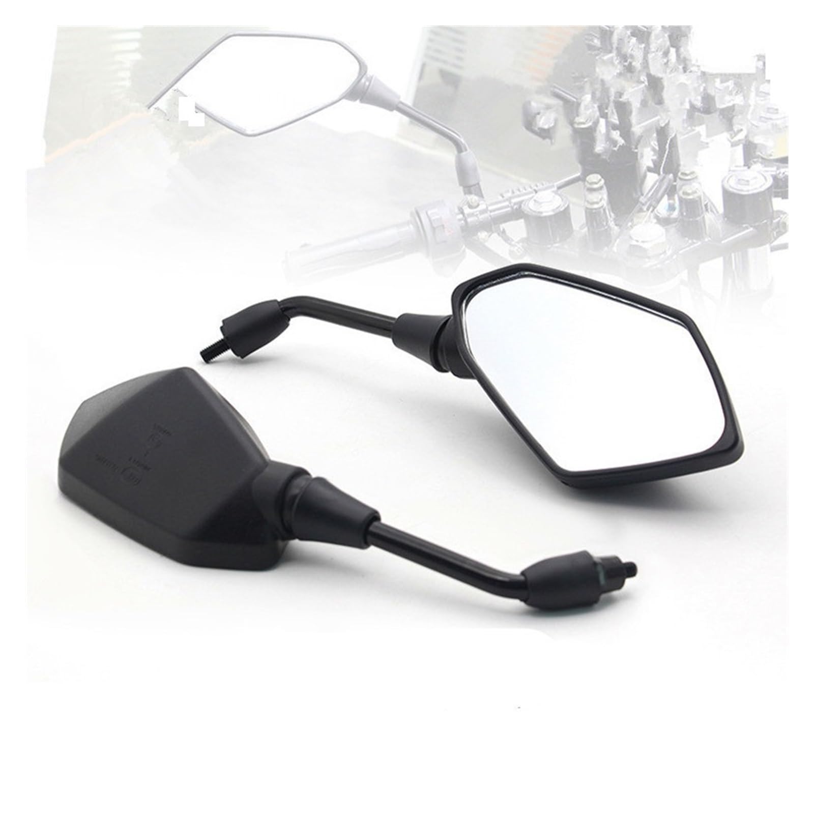 2 Pièces/Paire Rétroviseur Moto Scooter Motocross Rétroviseurs Électrombile Arrière Rétroviseur Convexe 8/10mm Fiber De Carbone Rétroviseur Garnitures