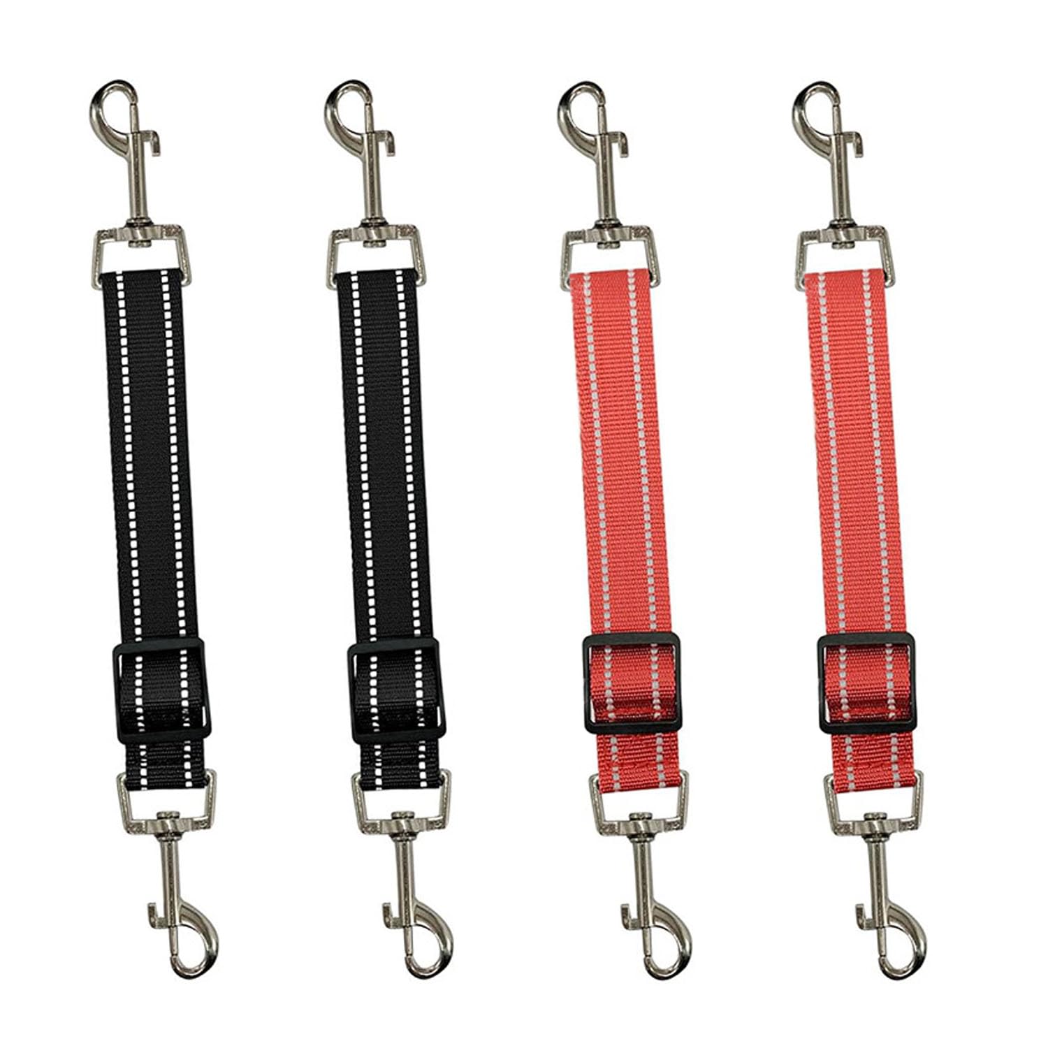 4 Pcs Dog Collar Clips, Reflective Nylon Puppy Collar, Adjustable Pet Collar Harness Connector