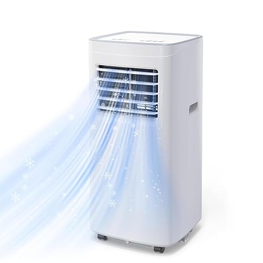 Coolblus Portable Air Conditioners, 8400 BTU air conditioner Cools Up to 350 Sq.Ft, 3 in 1 Portable AC with Remote, 24H Timer, Sleep Mode, Window Kit & Filter Brush, No Wall Required