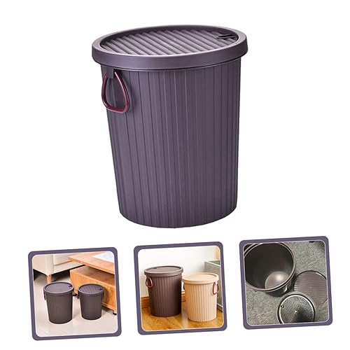 Miniatura 5 de Veemoon Cubo de basura para desagüe para oficina, papelera para escritorio de oficina, cubo de basura con filtro de té, papelera con tapa, cubo de