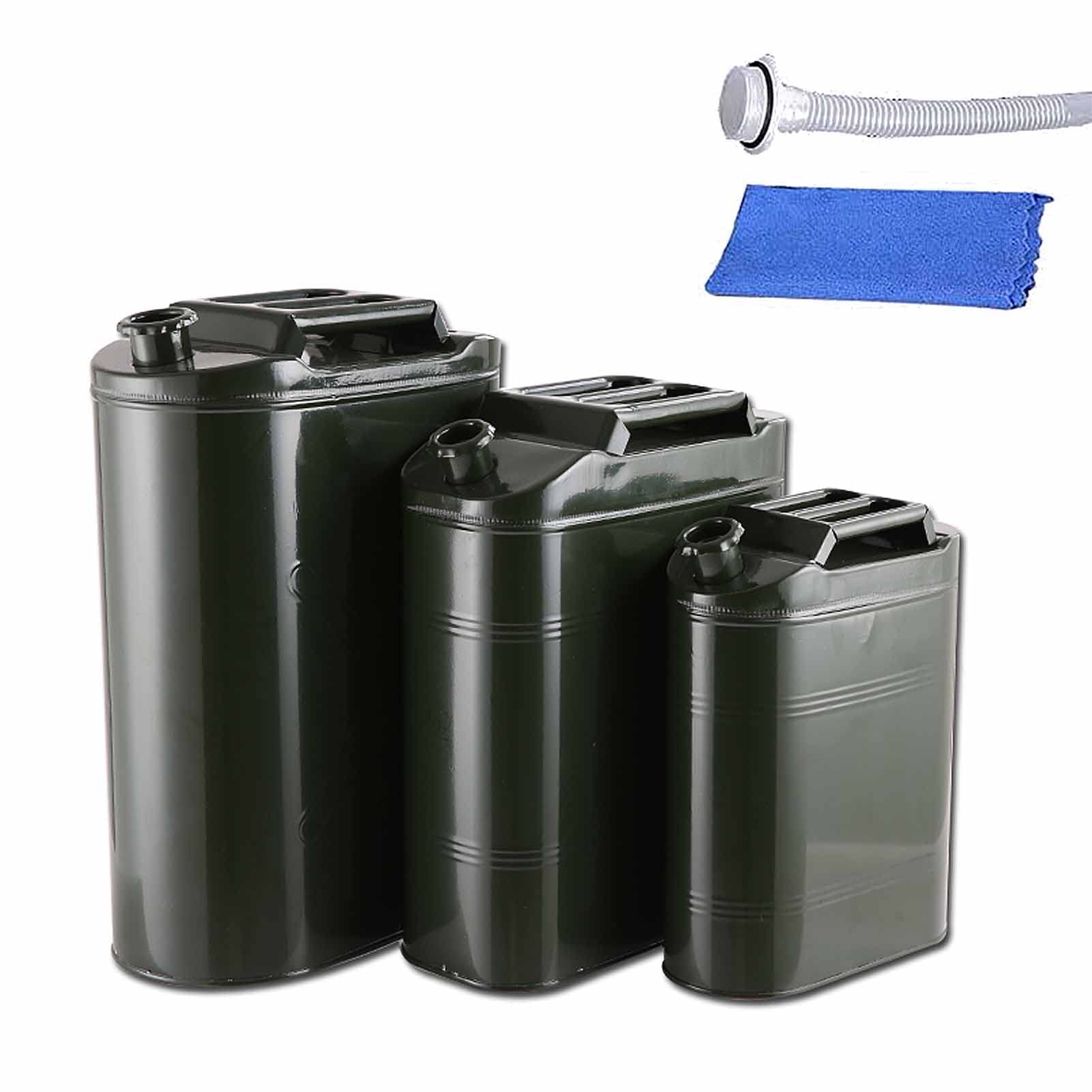 WUTONG Benzina a Base di Benzina addensata Benzina Militare può 30 Litri 20 Litri 10L Serbatoio Diesel Verticale Portatile Contenitore Carburante - Verde