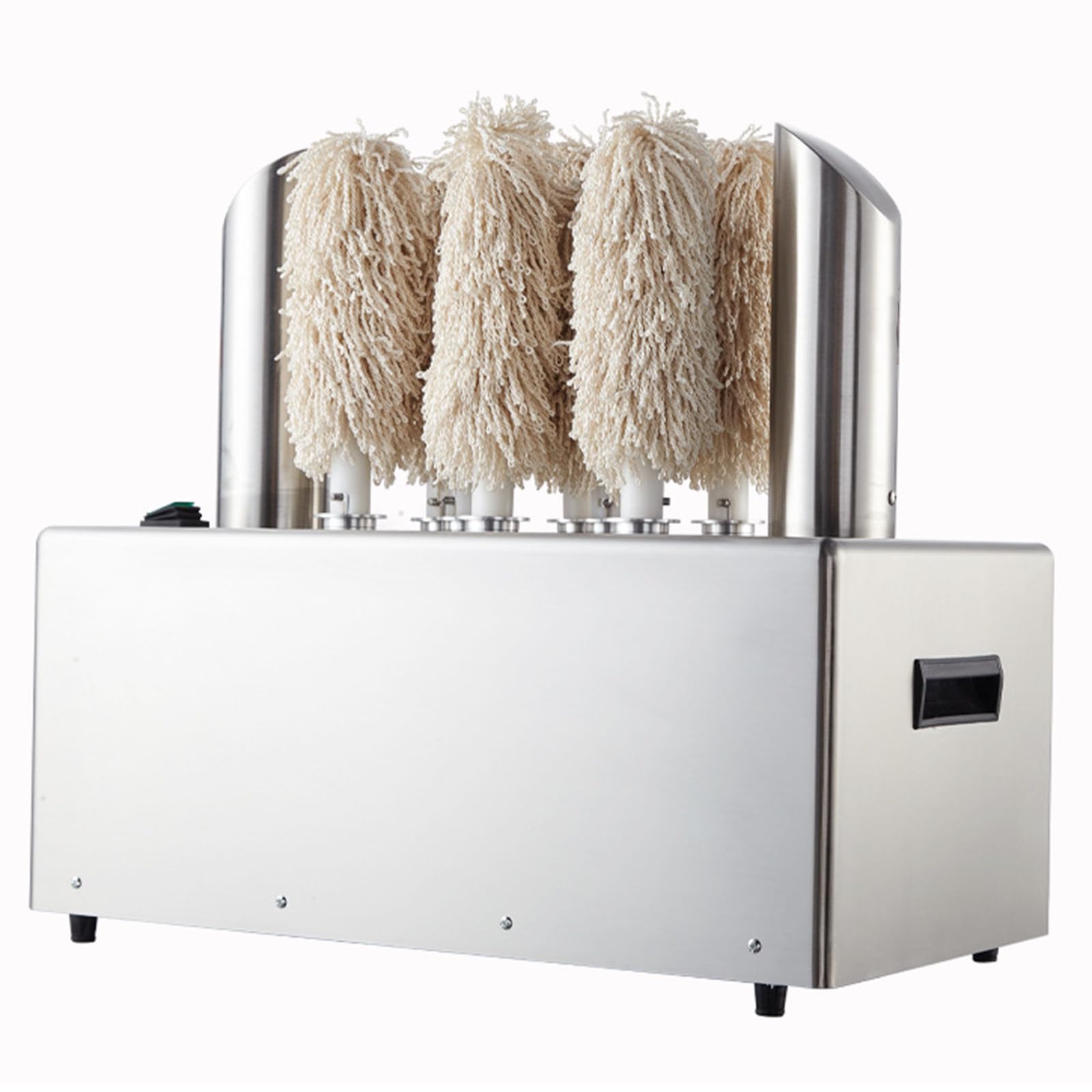 JKJZSALJ Commercial Electric Wine Glass Polisher, 5 Polishing Cloth Washers Commercial Electric Wine Glass Polisher, 1350W High Power, 136°F Air Drying For Bar Restaurant Kitchen 8Head,8Heads