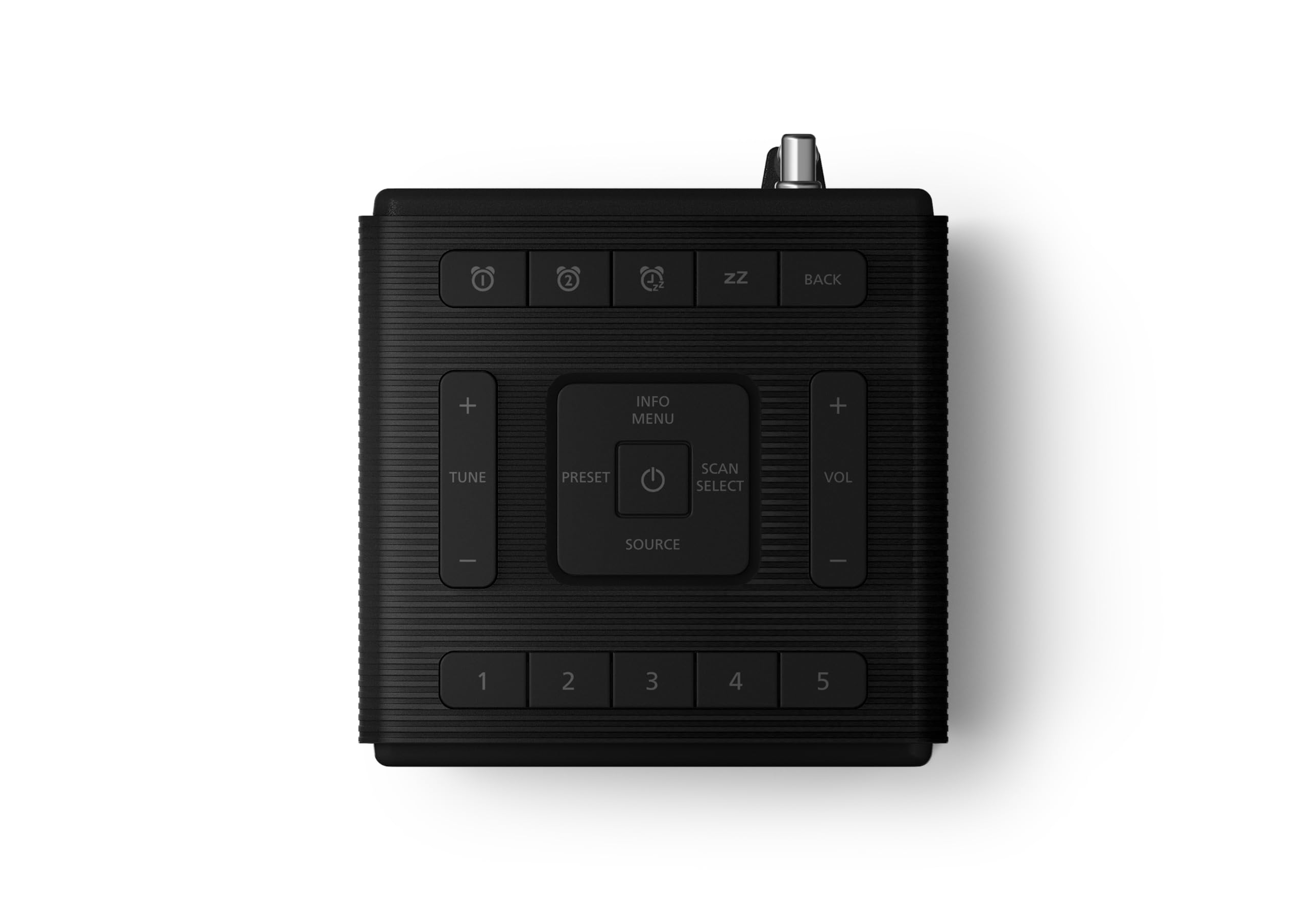 Philips TAR5100 Radio sveglia DAB FM a prova di schizzi con USB e Bluetooth, realizzata in materiale PCR sostenibile