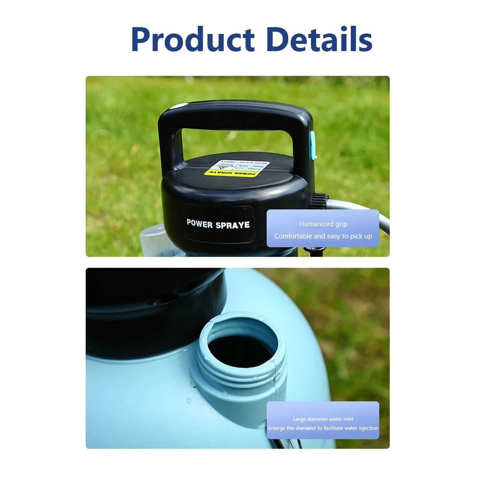 Spruzzatore elettrico, Spruzzatore elettrico for irrigazione posteriore con spruzzatore 8L/5L, strumento di for giardino agricolo ricaricabile atomizzatore ad alta pressione(5L Green C 4000mAh)