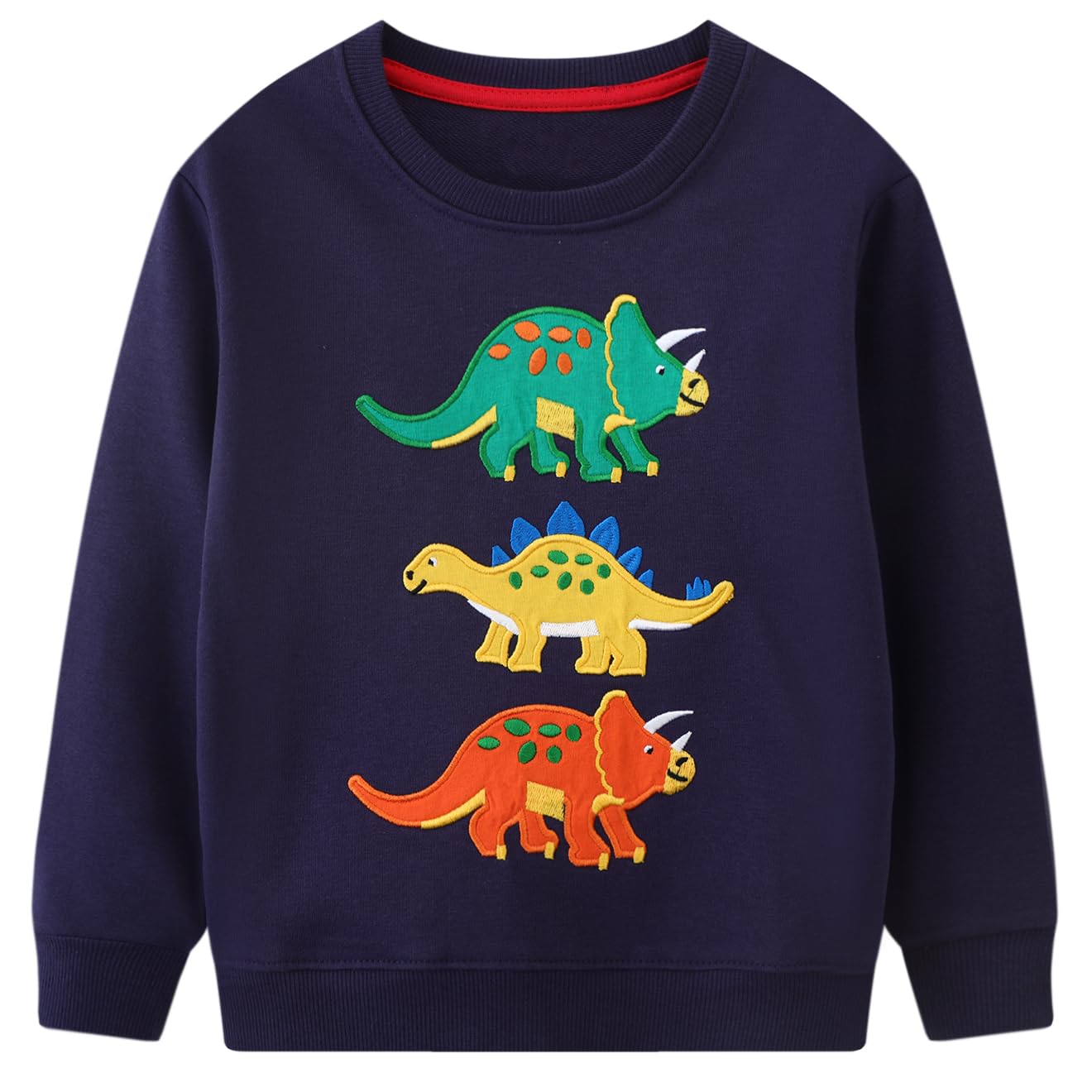 Toddler Boys Sweatshirts Kids Cotton Long Sleeve Crewneck Pullover Cartoon Print Shirts 2-7T
