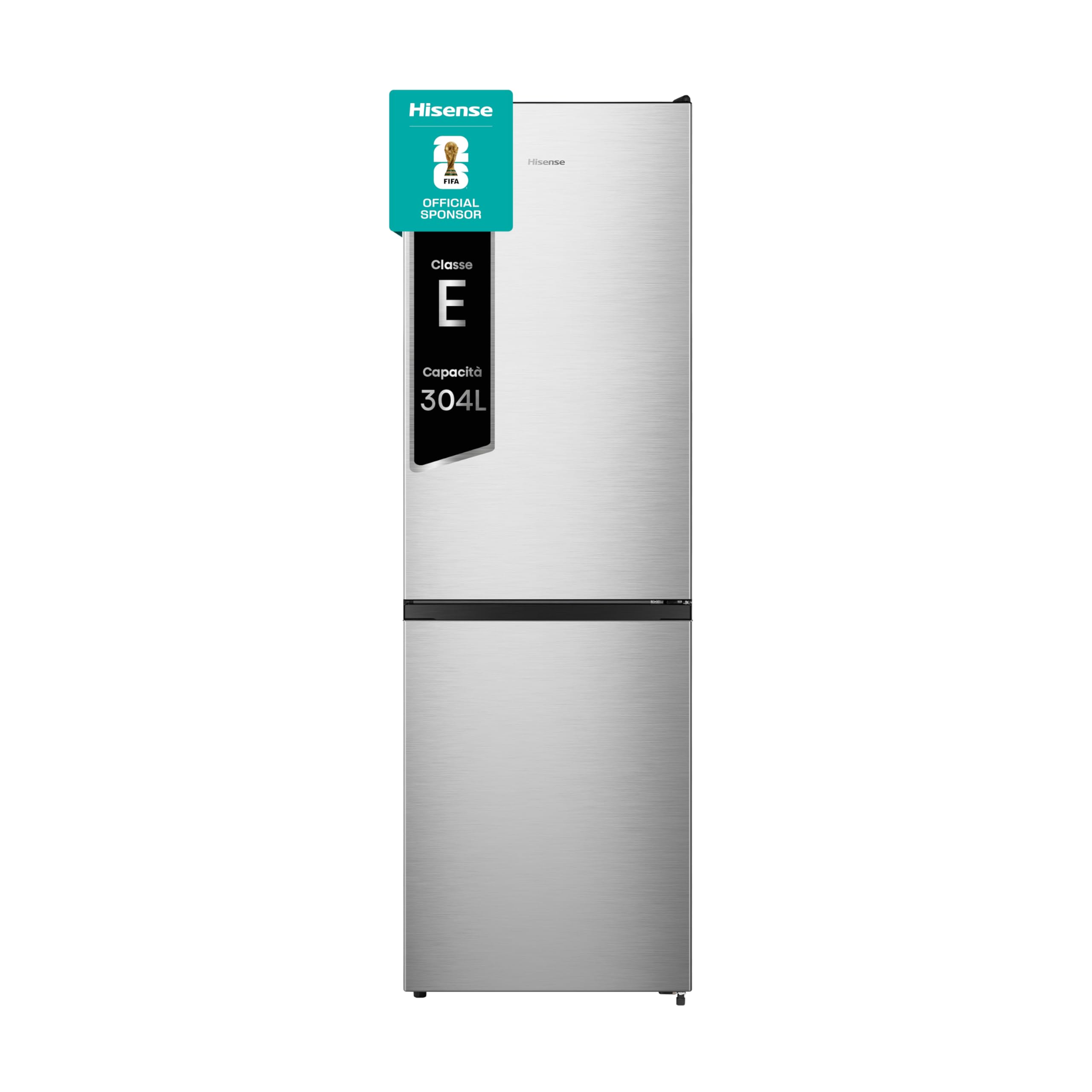 Hisense MC60300IE Frigorifero Combinato, Libera installazione,Total No frost, Ventilazione MultiFlow, Doppia porta reversibile, Inox, Altezza 186 cm,Capacità netta 300 litri, Controllo Touch, Classe E