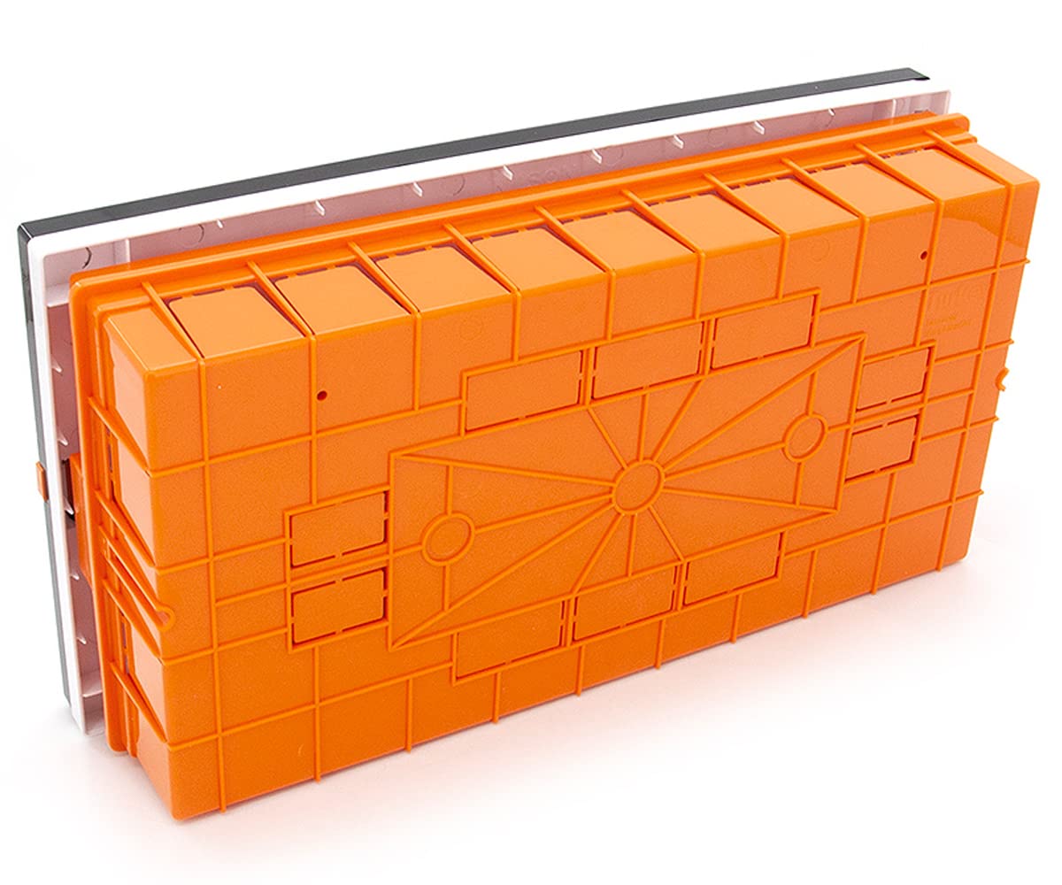 Caja de fusibles, caja de distribución, empotrada, distribuidor pequeño, 18 módulos, 1 fila, carcasa IP40 con nivel de burbuja