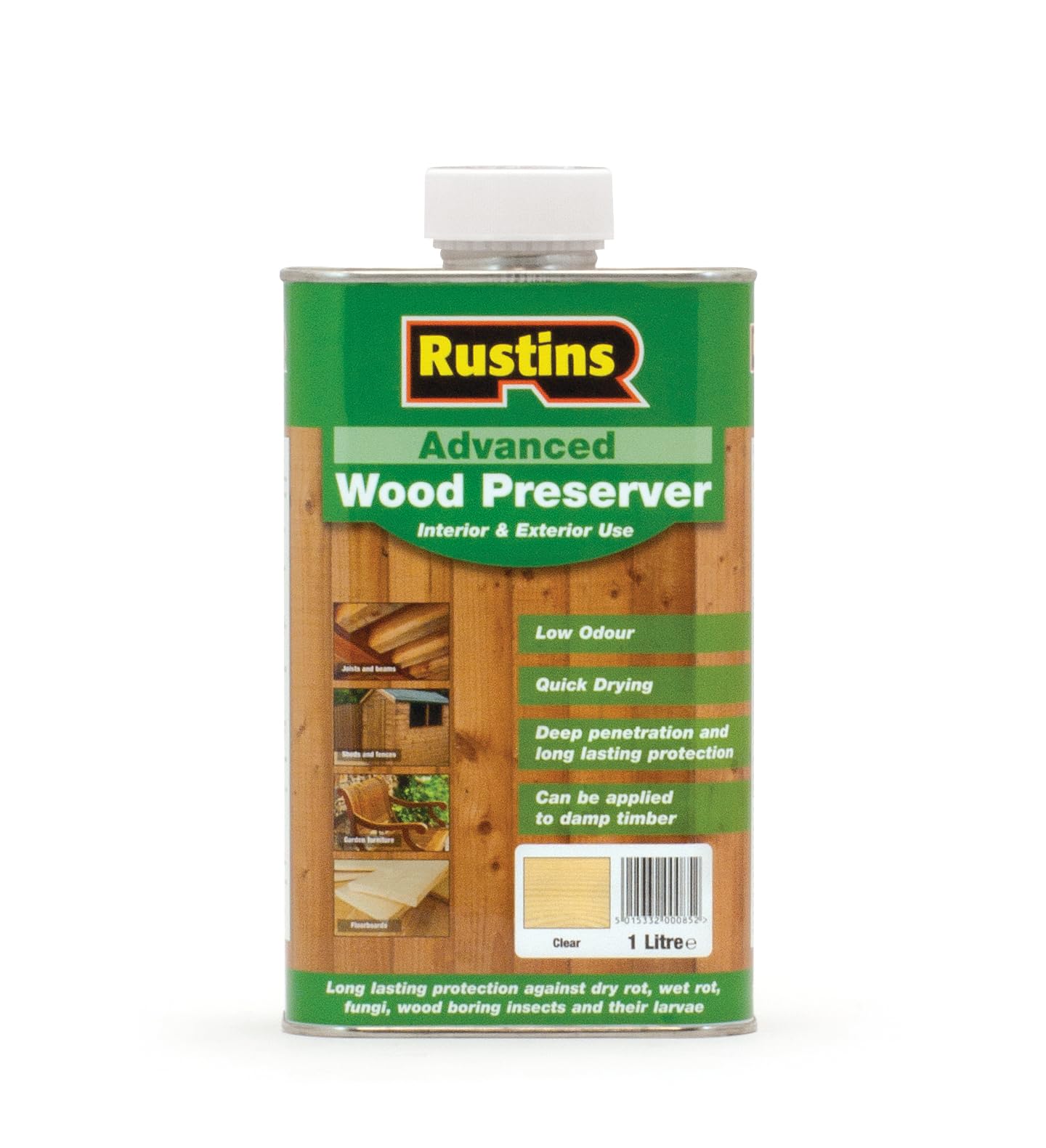 Rustins Awcl1000 Advanced Wood Preserver Clear 1 Litre
