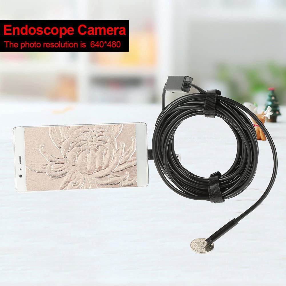 DaMohony 3-in-1 Endoskop – 7-mm-Kamera, IP67 Wasserdicht, 6 LEDs, Micro-USB/Typ-C/USB, Für Auto- & Rohrinspektionen, Inkl. Haken & Magnet