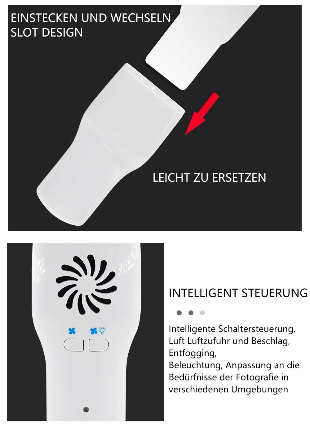 Automatische Anti-Beschlag-Spiegel für die Zahnmedizin, Reflektorglas für die Mundfotografie, kieferorthopädische Defog-Spiegel