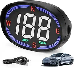 Velocimetro Via Digital Universal Carro HUD Led, HUD Grande Display, Velocímetro Digital, Velocímetro Excesso de Velocidade, Monitor de Velocidade, Pode Ser Alternado em Inglês/km