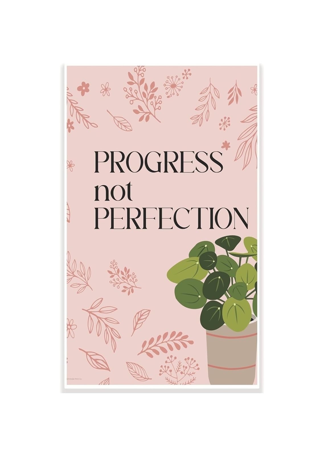 Kcdfdvjfbm Unframed Progress Not Perfection Motivational Poster Affirmation Growth Mindset Classroom Decor Resilience Encouragement Wall-Art Teacher Gift Back To School(,12X18inch(30X45cm))