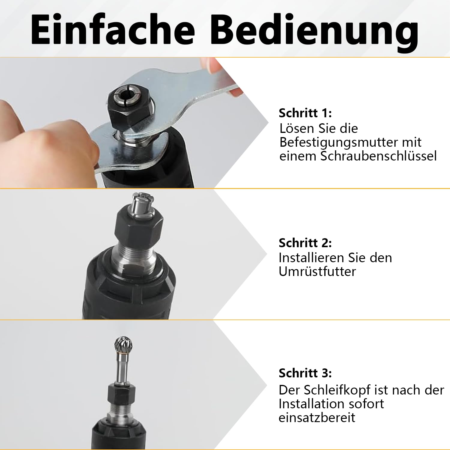 Smerigliatrice diritta a batteria compatibile con batteria Dewalt da 20 V, 4 velocità variabili, levigatrice dritta senza spazzole per levigatura, lucidatura incisione (senza batteria)