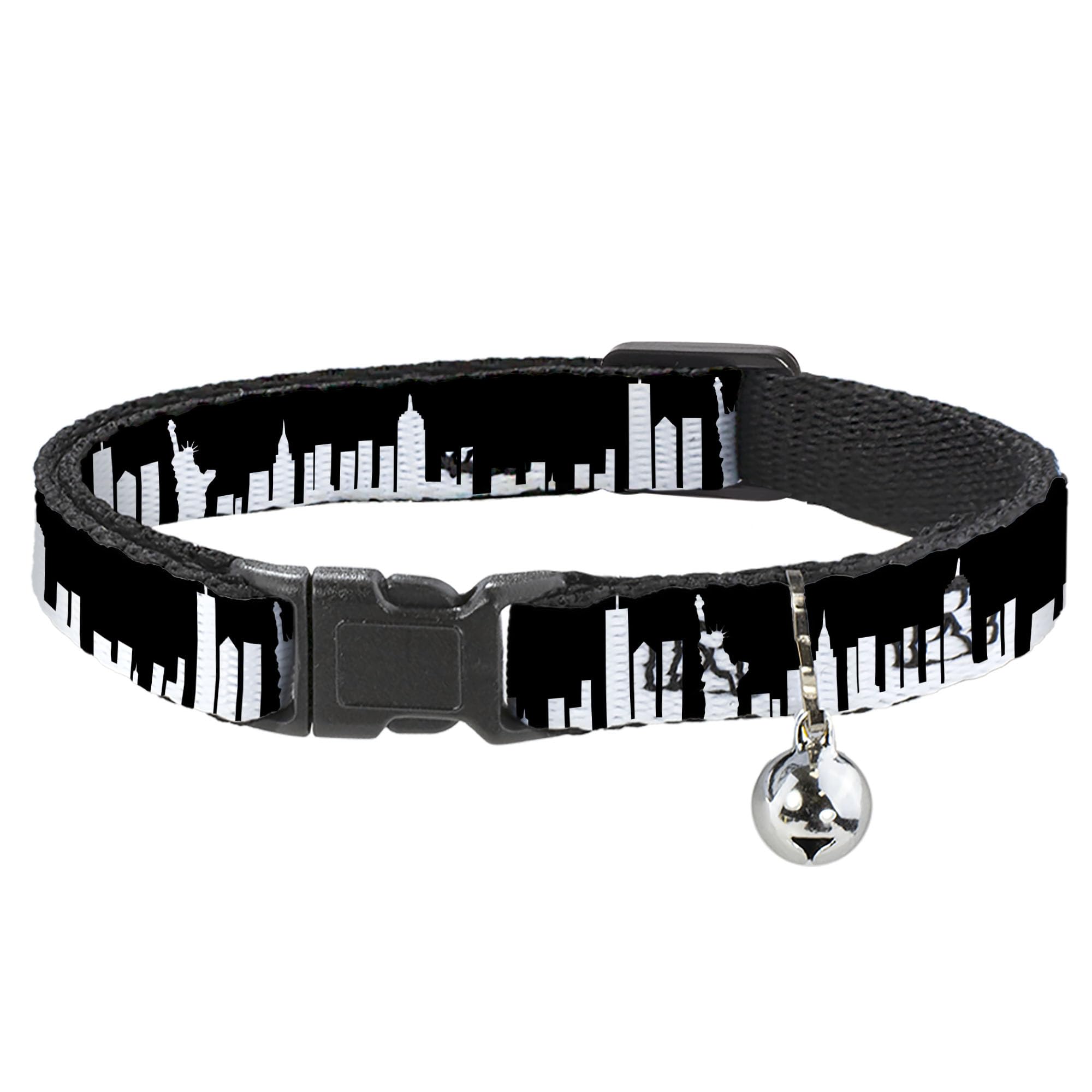 Collar para Gato antipánico Buckle-Down: previene asfixias en cuellos de 20 a 30 cm, Nueva York