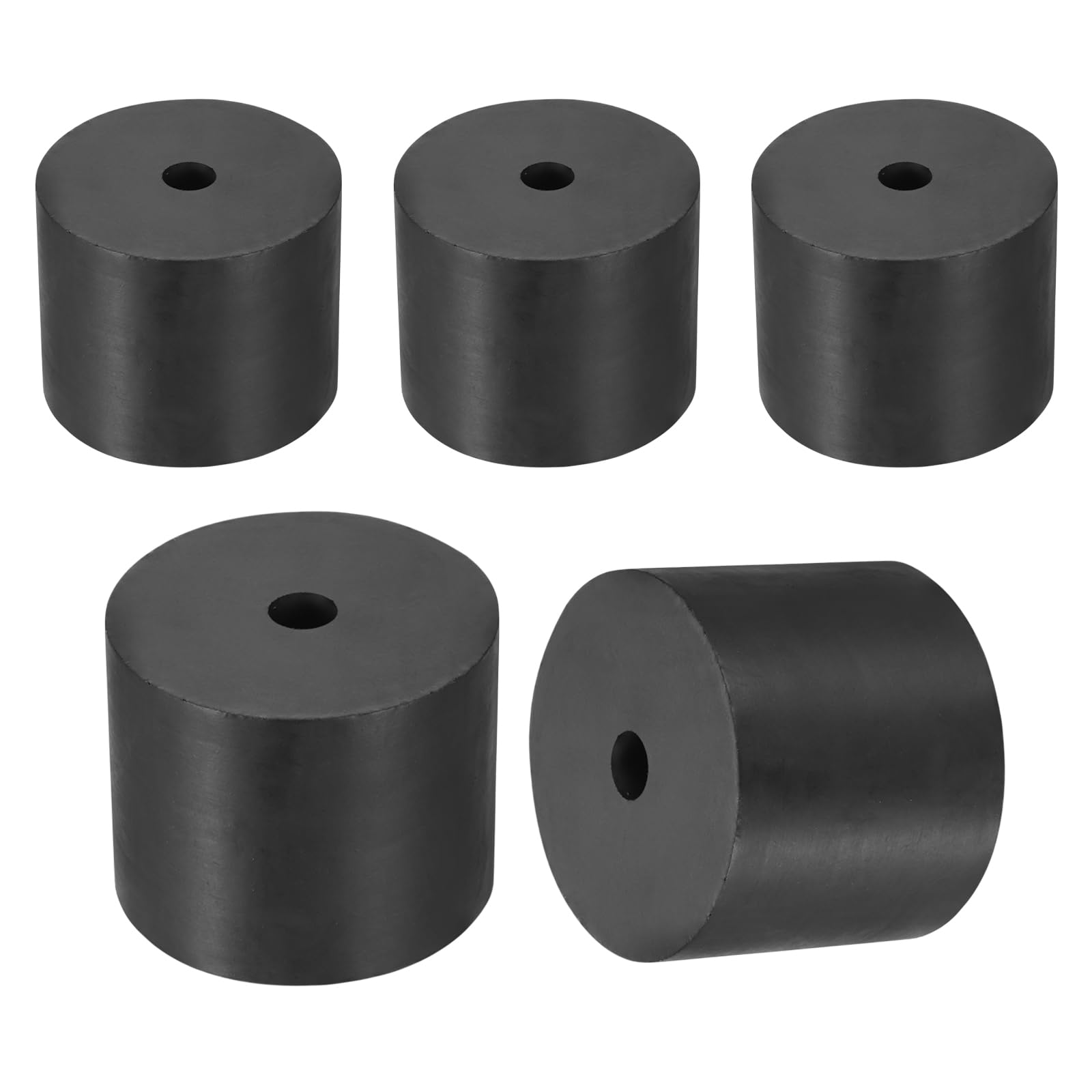 sourcing map 45Pcs Rubber Spacers, 16mm OD, 8.5mm ID, 5mm Thick Black Round Anti Vibration Rubber Pads Isolation Bushings Washer for Home Cars Boat(0.63" OD x 0.33" ID x 0.2" Thick)