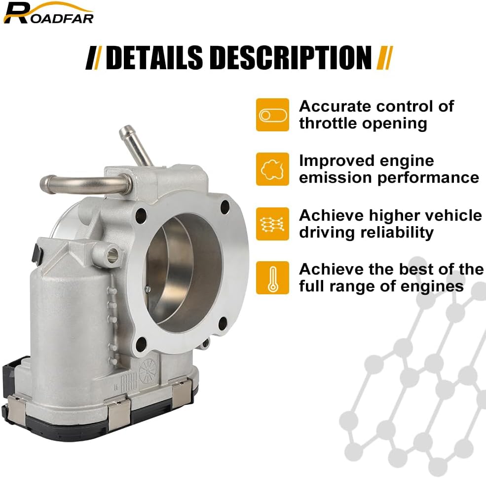 ROADFAR Electric Throttle Body Assembly 67-9006 ETB10021 351002G800 for 2011-2015 for Hyundai Sonata | 2011-2016 for Kia Optima Automotive Replacement Fuel Throttle Body