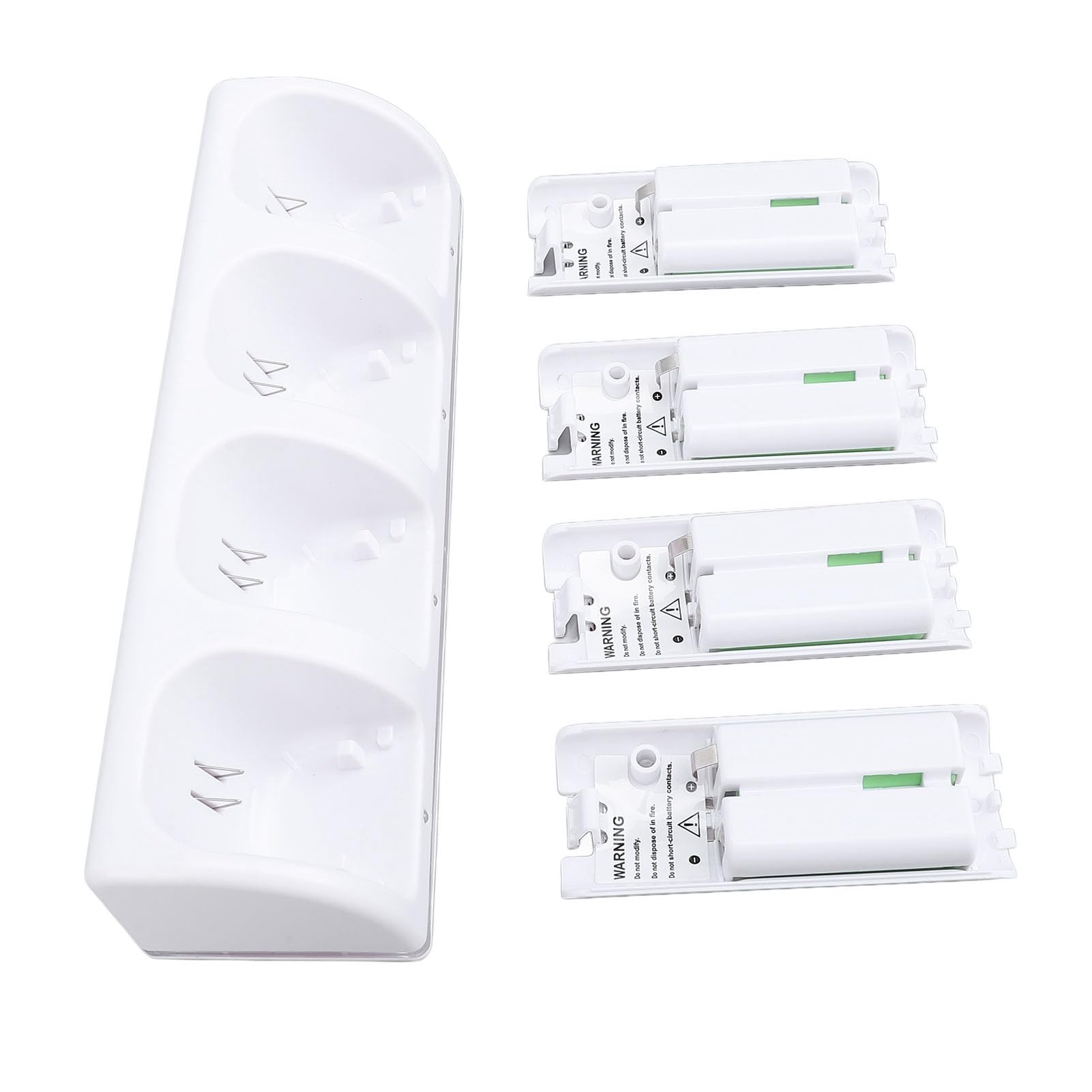 Generic Station Distante, Station de Chargement 4 en 1 avec Batteries 2800mAh, Chargement simultané pour 4 Manettes, Alimentée par USB avec Indicateurs LED, Compatible avec Les Consoles de Jeux