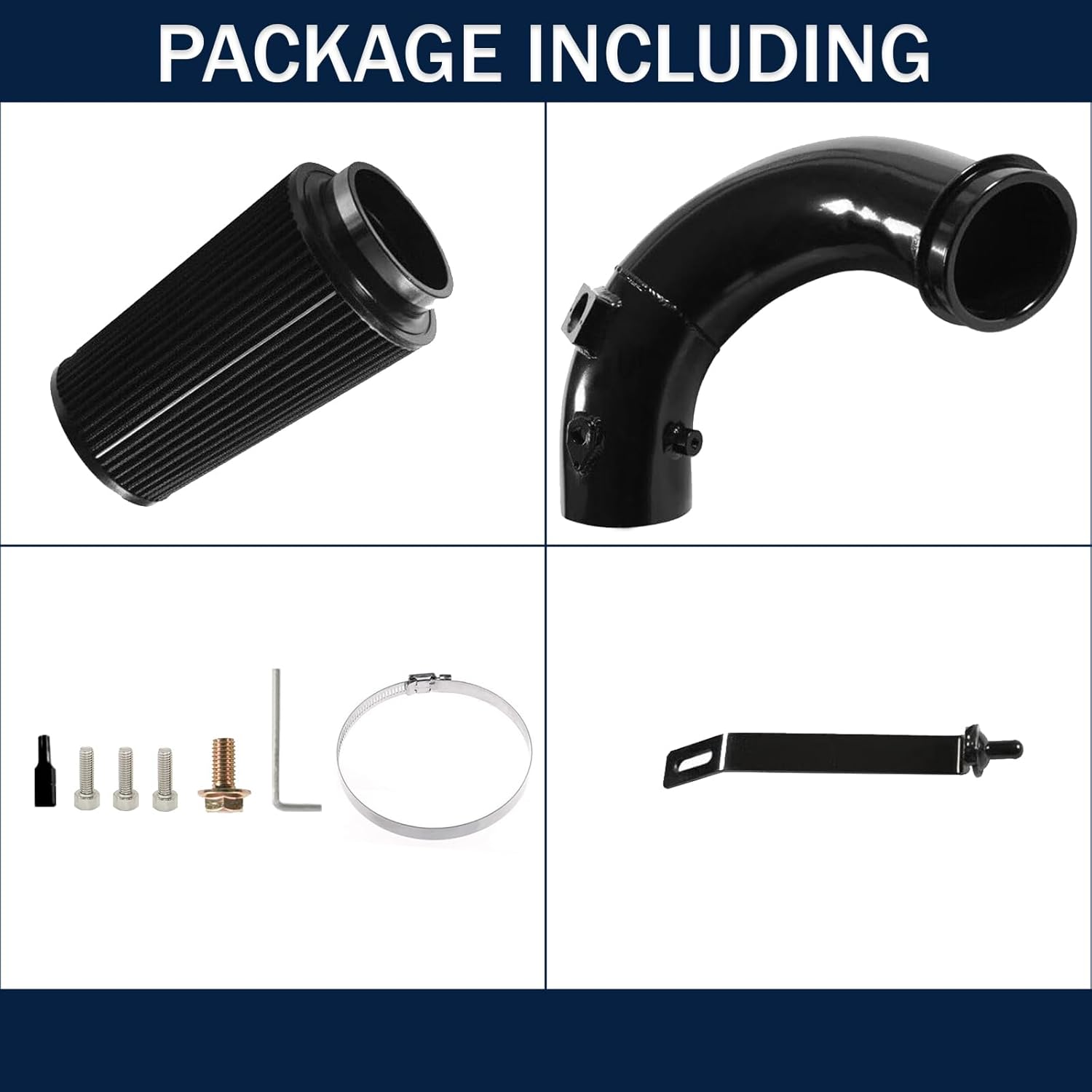 Cold Air Intake Kit fit for 2007.5-2012 for Dodge Ram 2500 3500 6.7L Cummins Diese Black