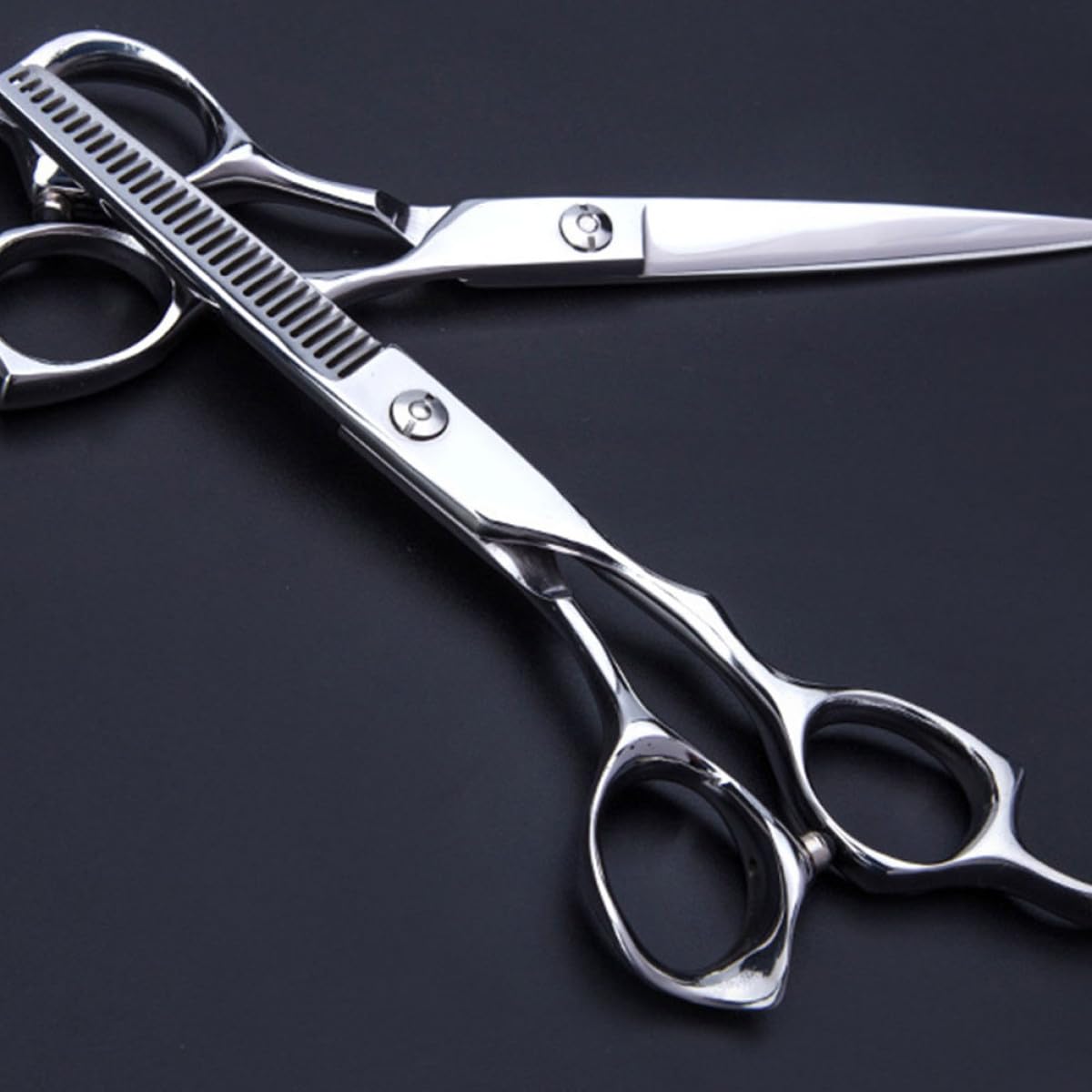 Tijeras de Corte de Acero Inoxidable Tijeras Cabello Rectas Herramienta para Cortar el Cabello Salón de Peluquería