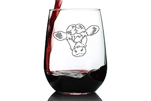 Cow Udder Wine Glass 17oz - Hilarious Cow-Themed Novelty Glass for Country Charm Enthusiasts