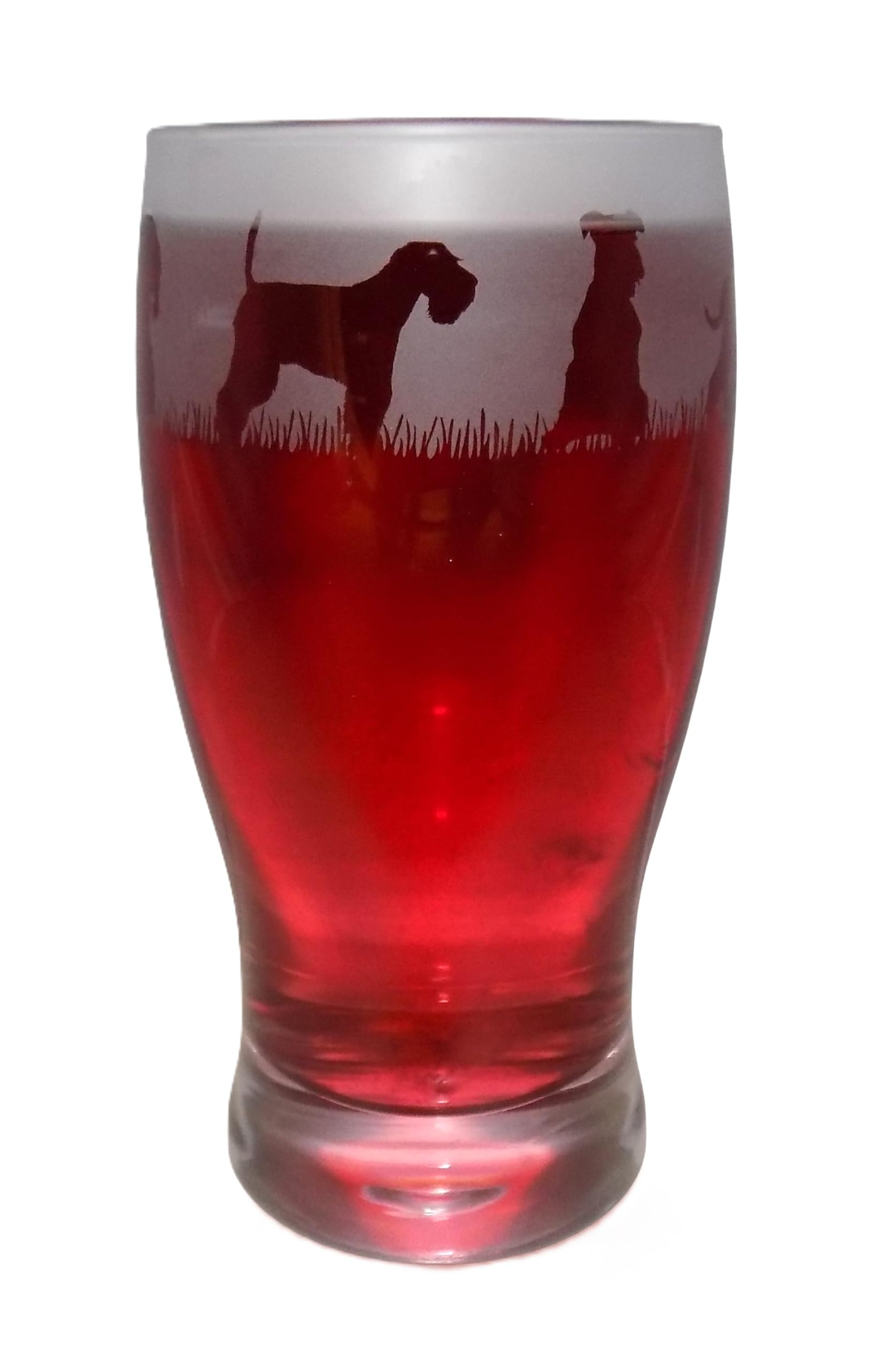 Schnauzer Hand Etched Pint Glass — image 1