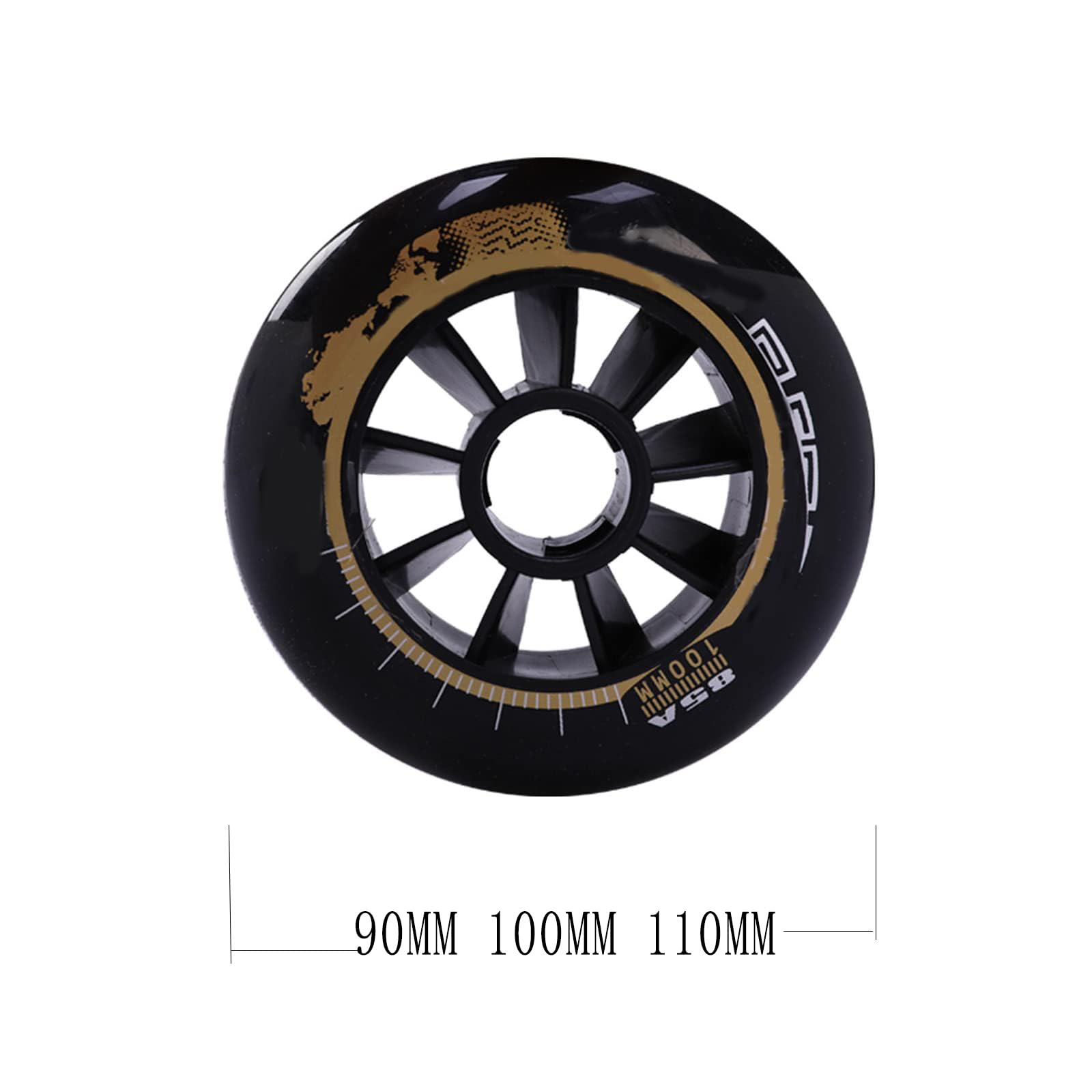 90 mm 100 mm 110 mm Patines en línea Ruedas 8 Pack 85A para Patines de Velocidad en línea Interior Exterior Asfalto Calle Carreras duraderas Rodas Buenas